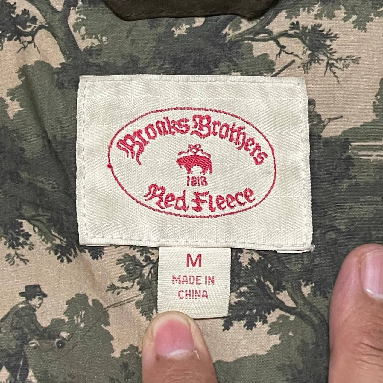 Brooks Brothers Vintage Brooks Brothers Red Fleece Waxed Cotton Jacket Size US M / EU 48-50 / 2 - 9 Thumbnail