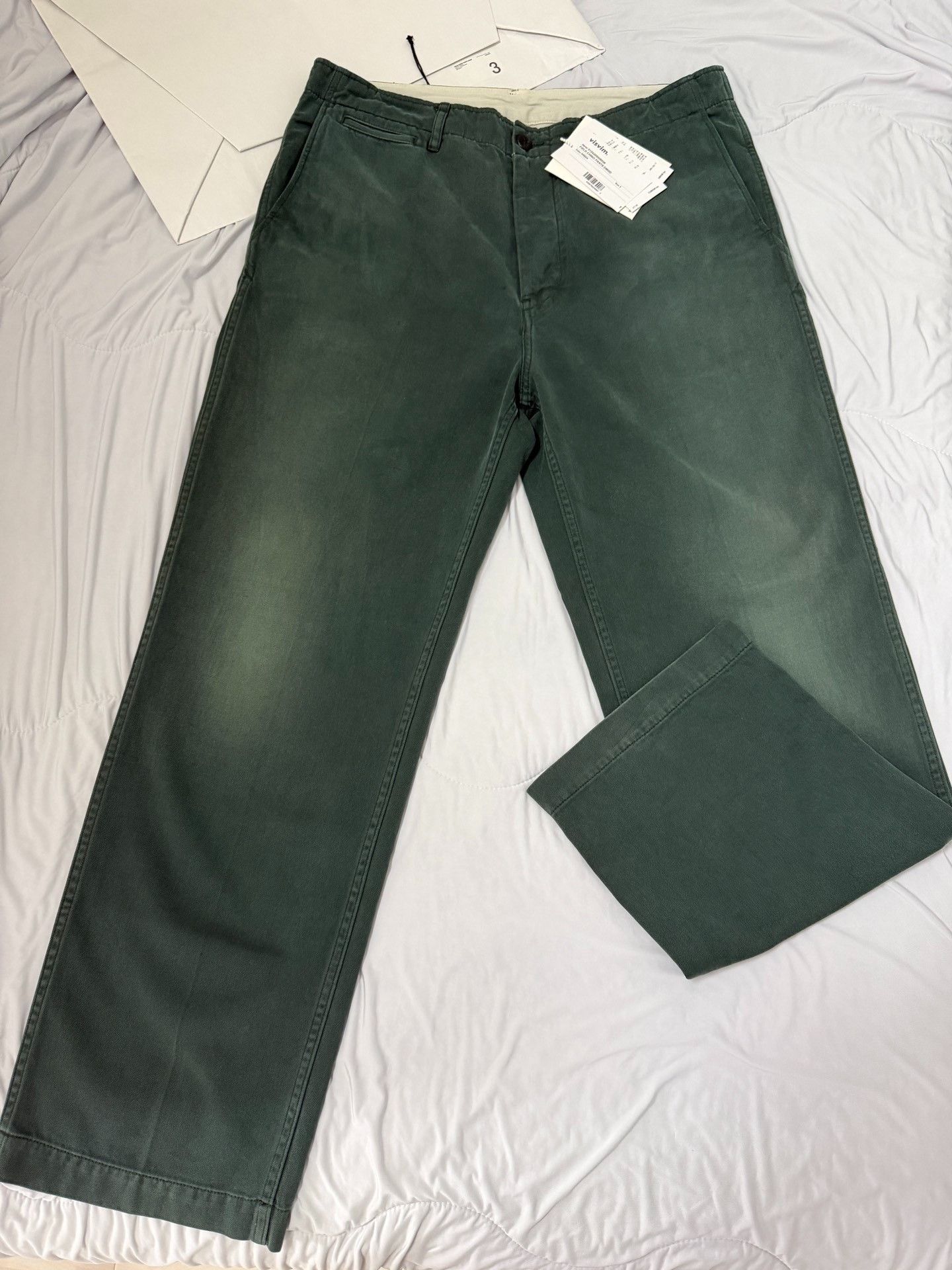 Visvim Visvim WALKER CHINO CRASH Patched Green | Grailed