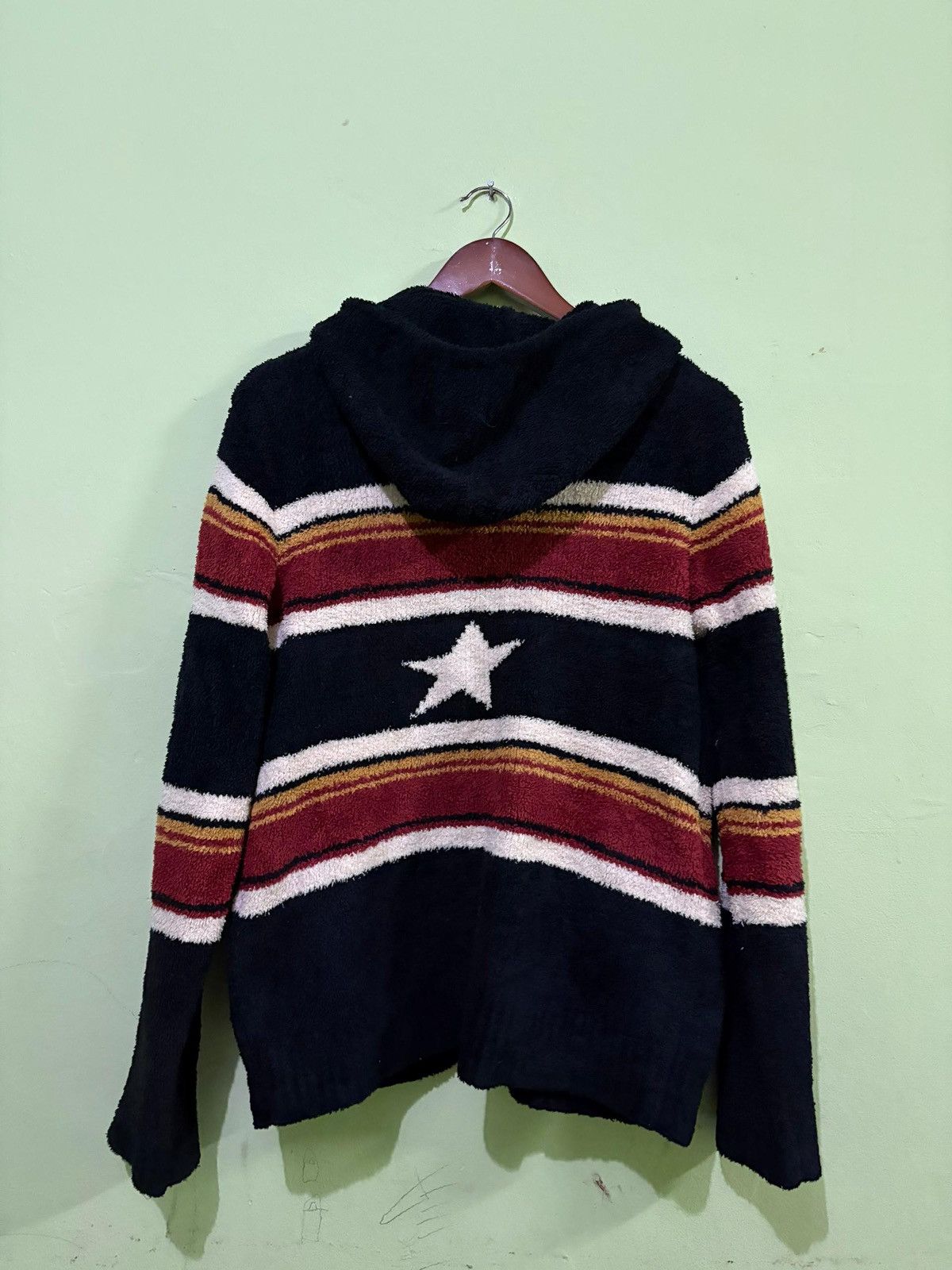 Hysteric Glamour × Japanese Brand × Tornado Mart VTG 90 291295 Homme Sweater Knitwear Star Design With Hoodie Size US M / EU 48-50 / 2 - 7 Thumbnail