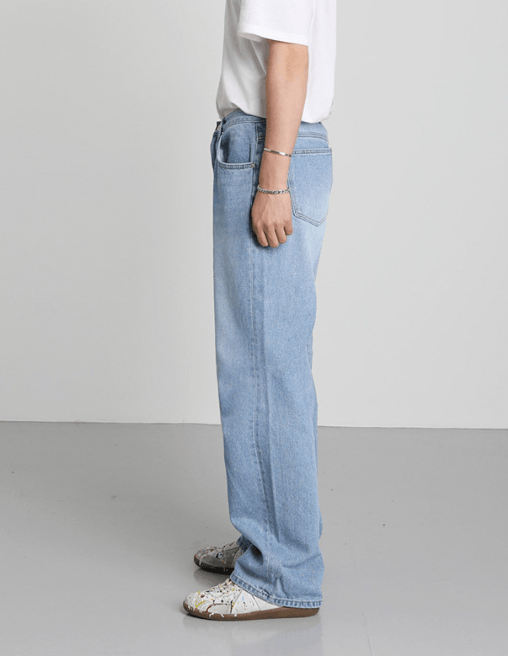 Japanese Brand × Jean Men's washed wide-leg loose trendy jeans Size US 32 / EU 48 - 2 Thumbnail