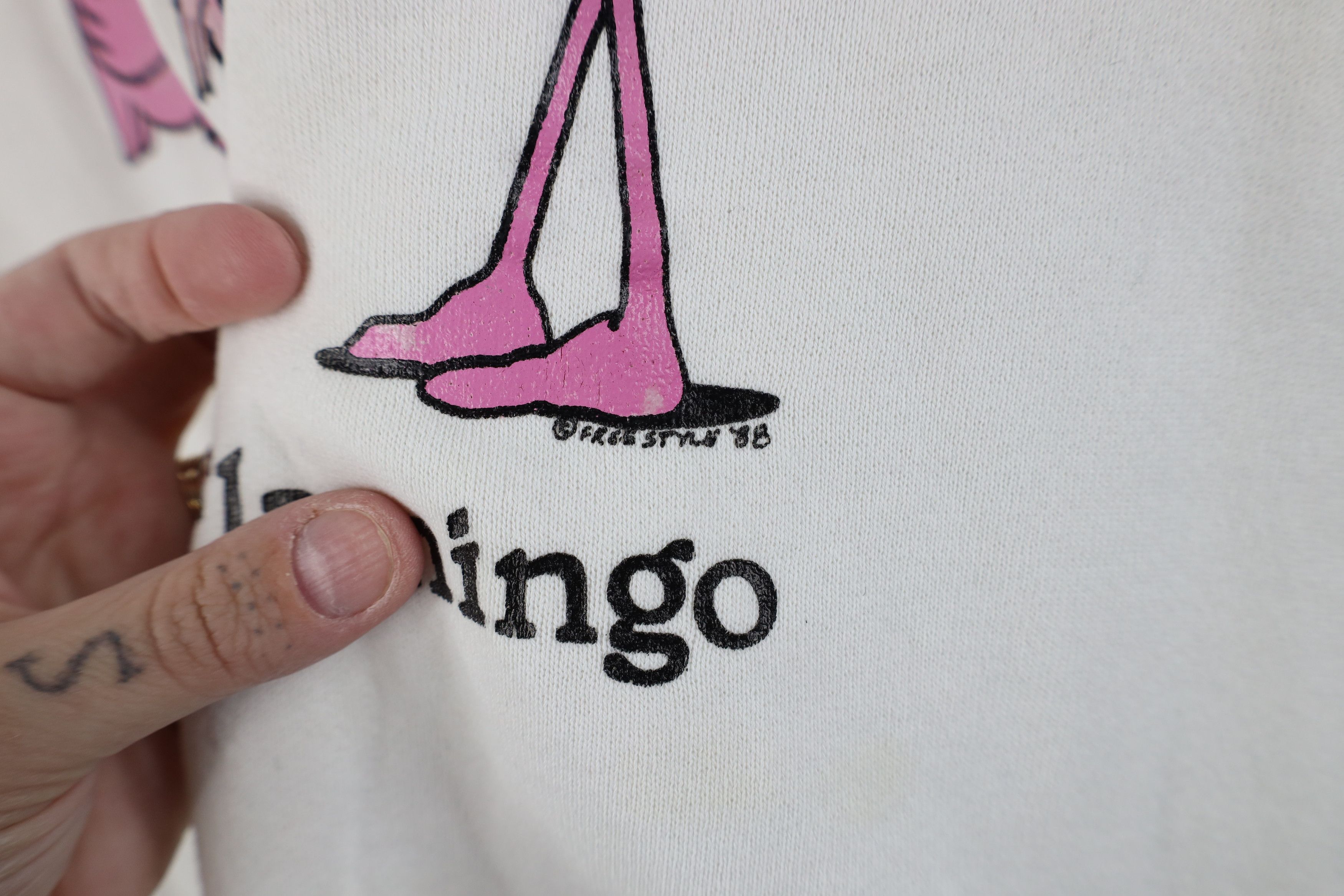 Vintage Vintage 80s Christmas Ho Ho Ho Flamingo Sweatshirt USA Size L / US 10 / IT 46 - 6 Thumbnail