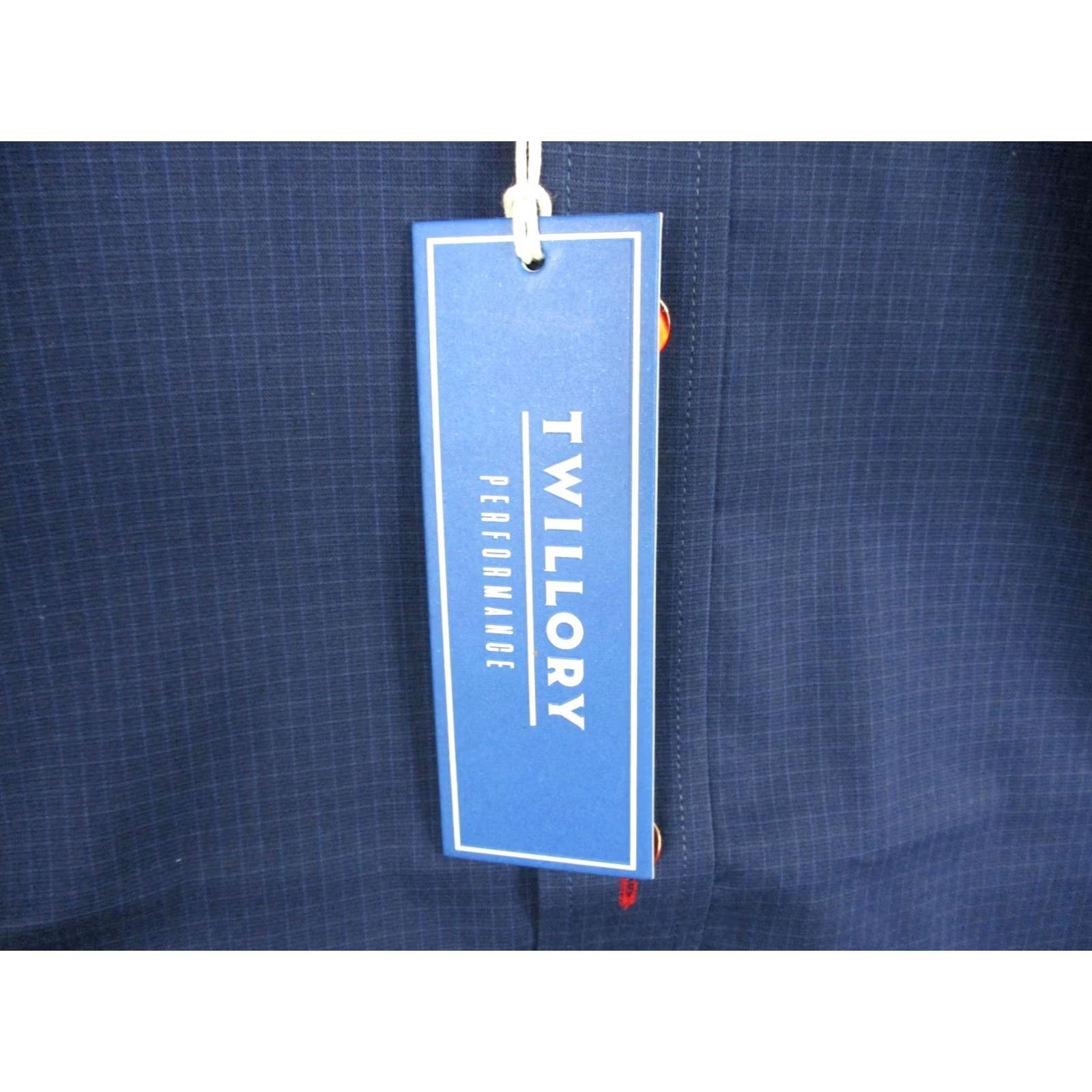 Vintage Twillory Dress Shirt Mens 15 34/35 Blue Performance Non Iron Stretch Trim Fit Size 40R - 2 Thumbnail