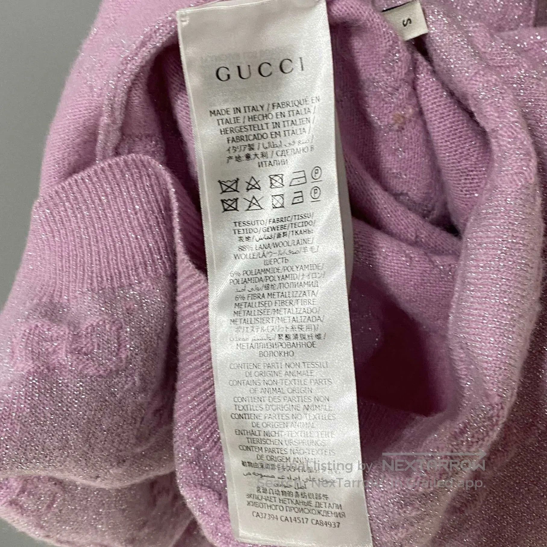 Gucci Gucci Light Purple Silver Thread Cardigan. Size S / US 4 / IT 40 - 5 Thumbnail
