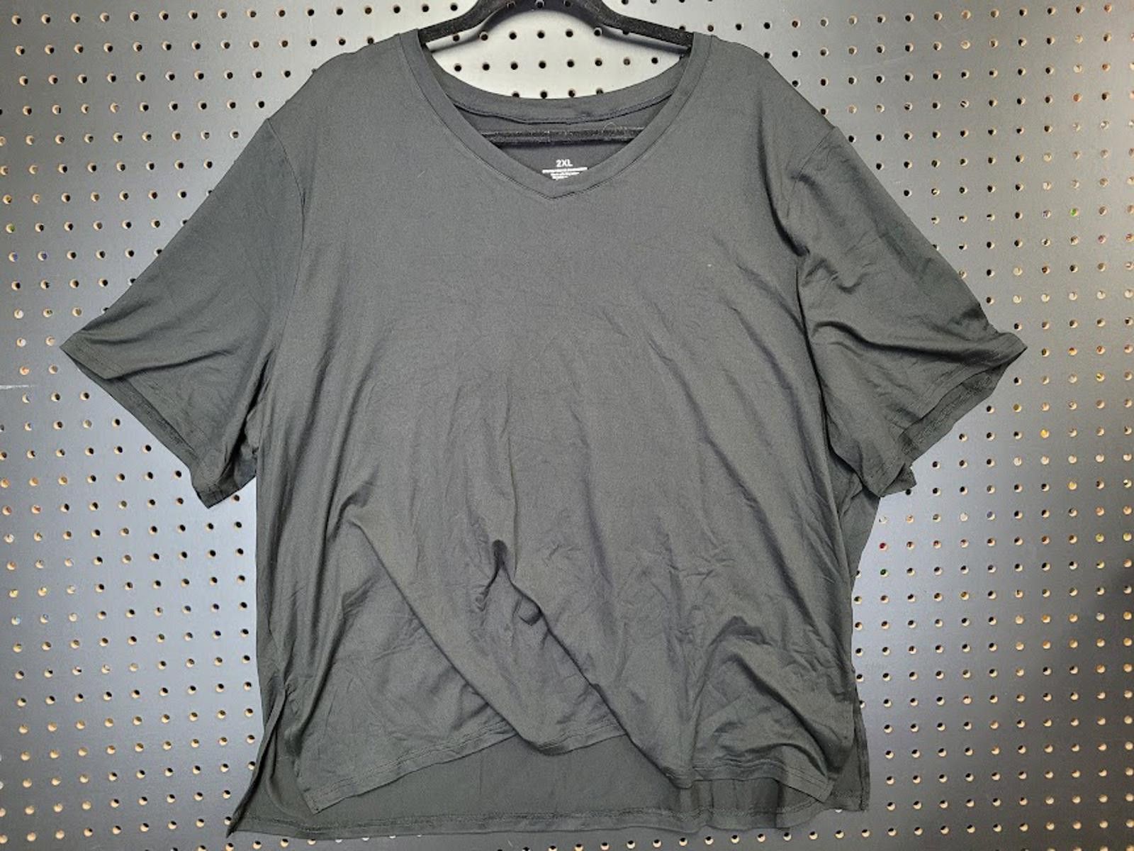 Other Comfortable Black V-Neck T-Shirt 2XL – Soft Polyester Blend Size US XXL / EU 58 / 5 - 1 Thumbnail