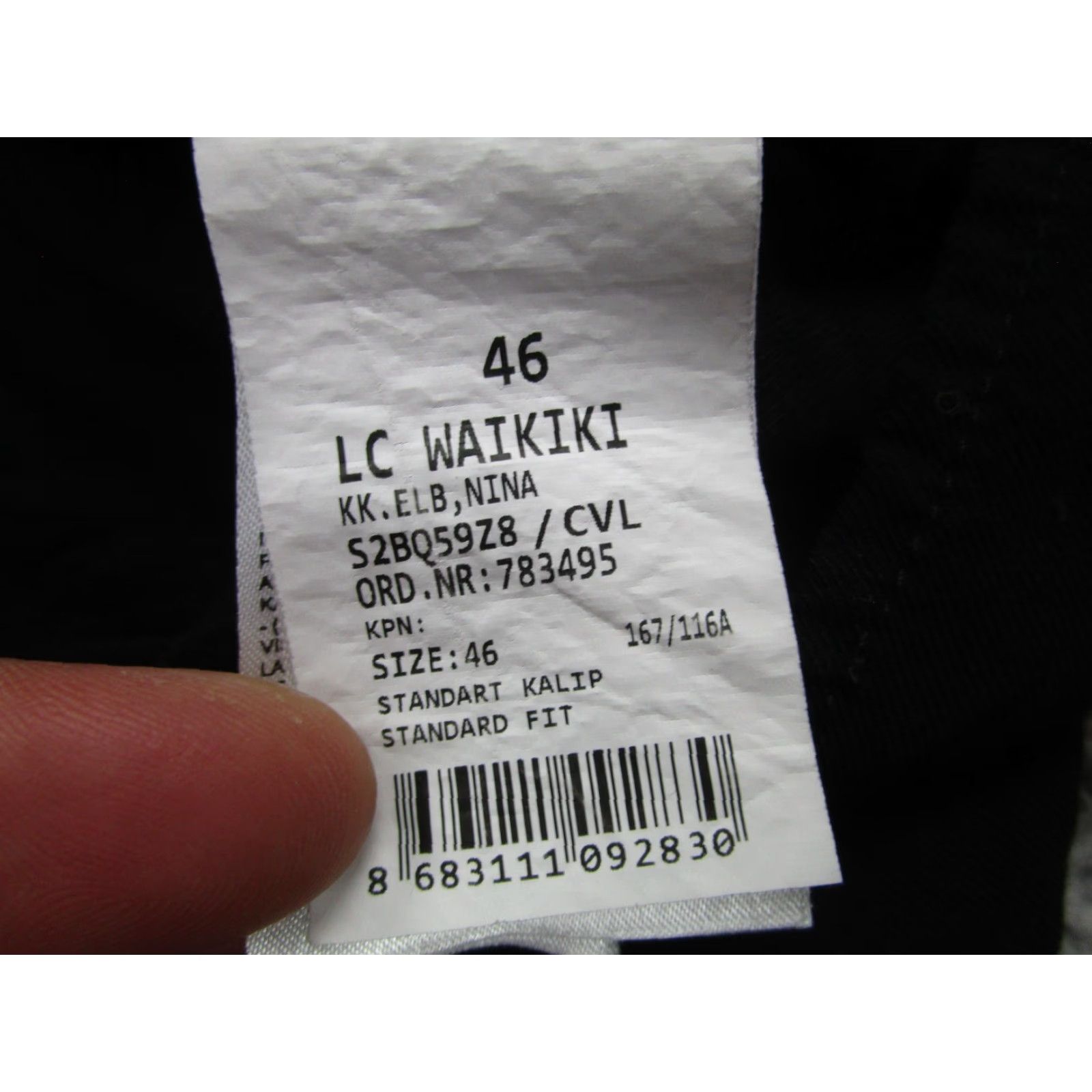 Vintage LC Waikiki Cottagecore Shirt Dress Womens 46 Black Long Button Front Puff Sleeve Modest Casual Dress 3/4 Sleeve V-Neck Women Size L / US 10 / IT 46 - 7 Thumbnail