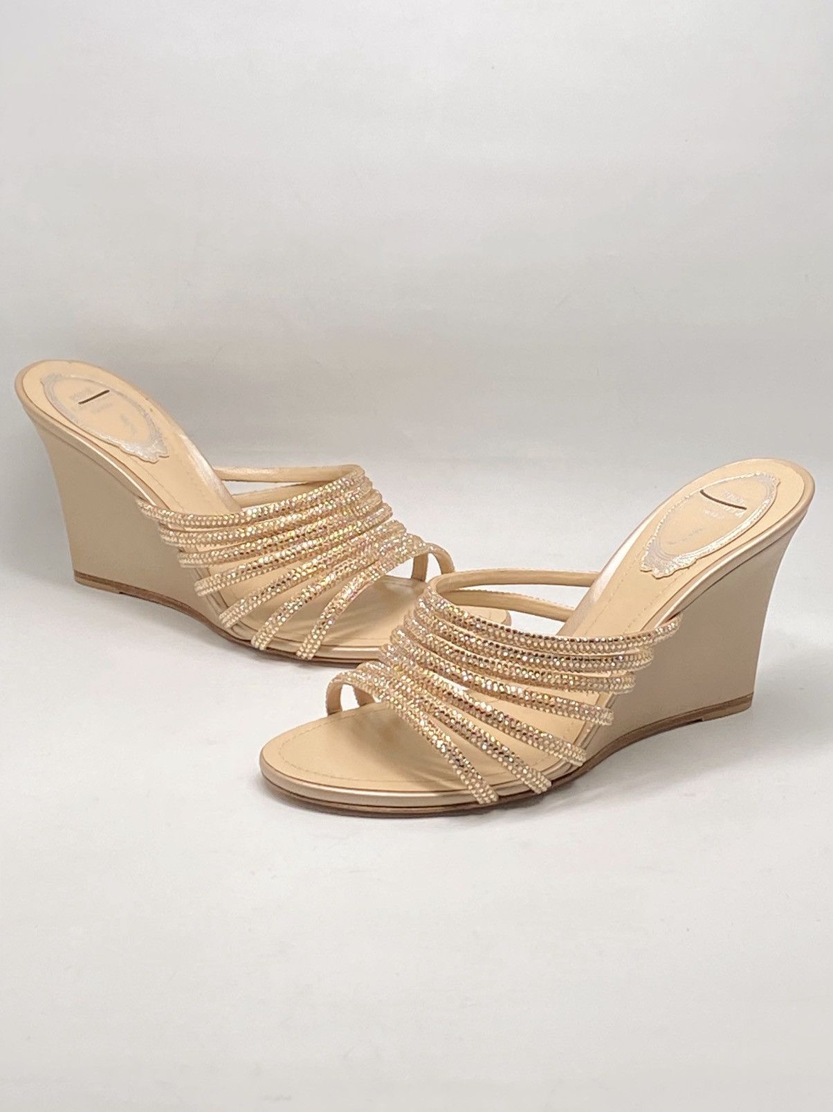 Rene Caovilla Rene Caovilla Crystal-Embellished Wedge Sandals size 37 Size US 7 / IT 37 - 10 Thumbnail