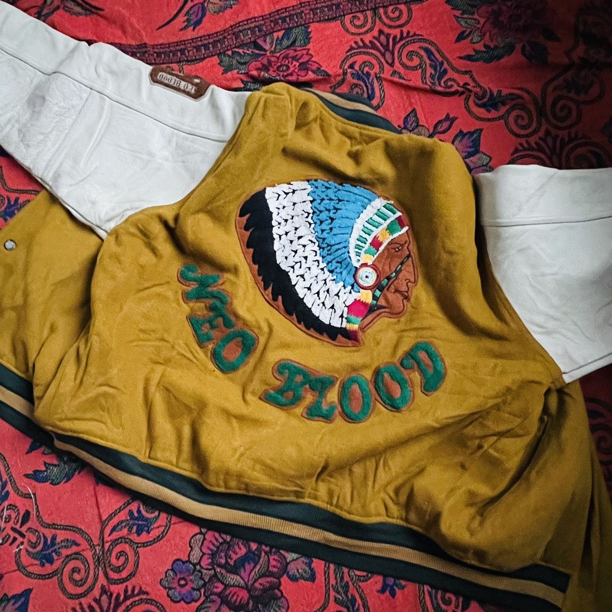 Vintage Vintage Neo Blood Varsity Jacket Size US XL / EU 56 / 4 - 2 Thumbnail