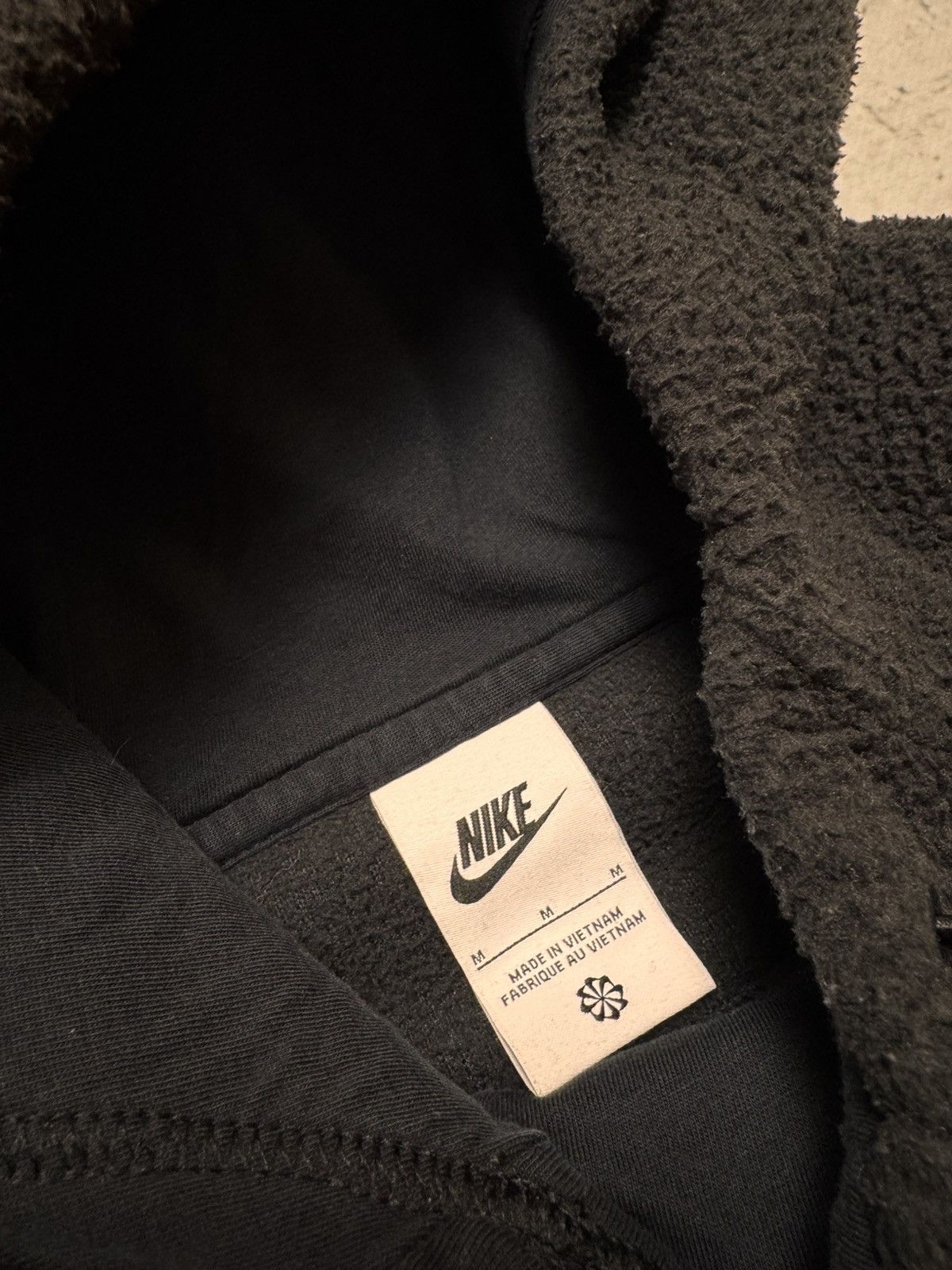Nike × Vintage NIKE TEDDY FLEECE VINTAGE CENTER LOGO OVERSIZE BOXY HOODIE Size US M / EU 48-50 / 2 - 7 Thumbnail