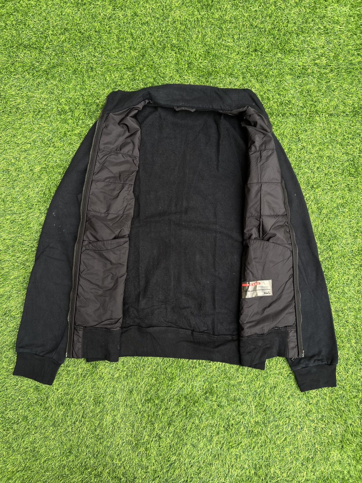 Prada Prada Black Quilted Hybrid Bomber Jacket – Size L Size US L / EU 52-54 / 3 - 3 Thumbnail