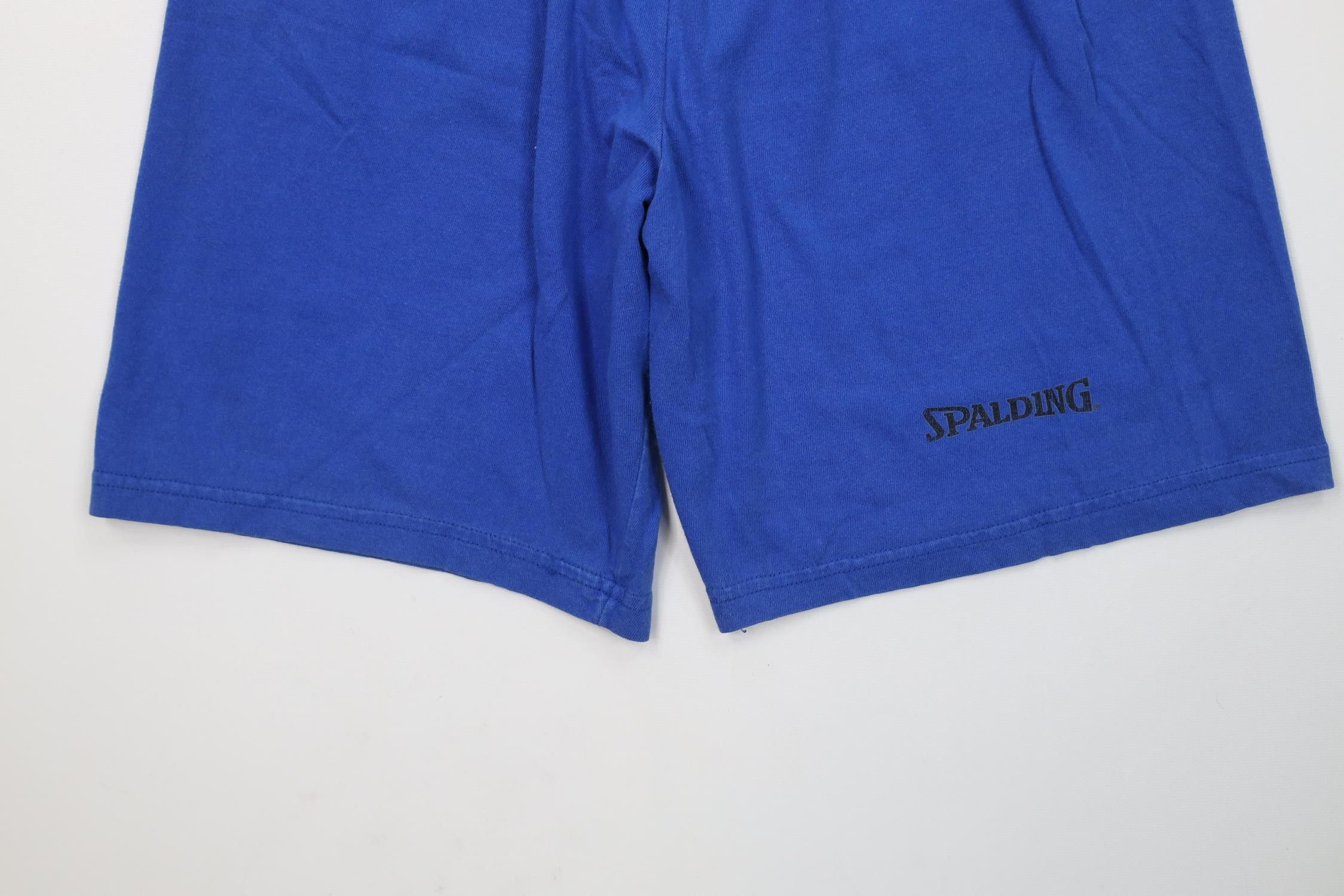 Vintage Vintage 90s Spalding Basketball Spell Above Knee Shorts Blue Size US 30 / EU 46 - 4 Thumbnail