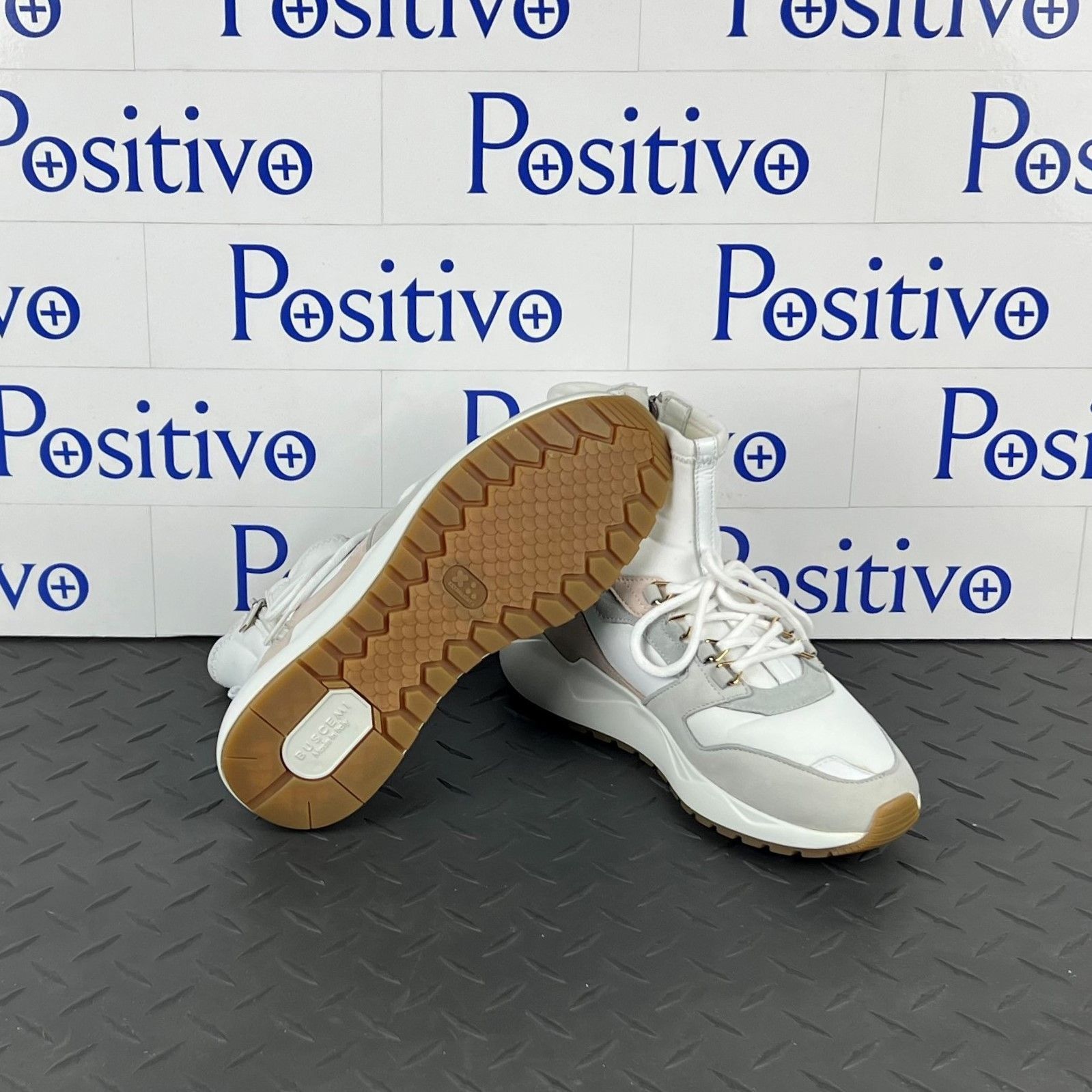 Buscemi Buscemi Run1 Zip Grey/White Leather Sneakers US 7 SAMPLE Size US 7 / IT 37 - 5 Thumbnail