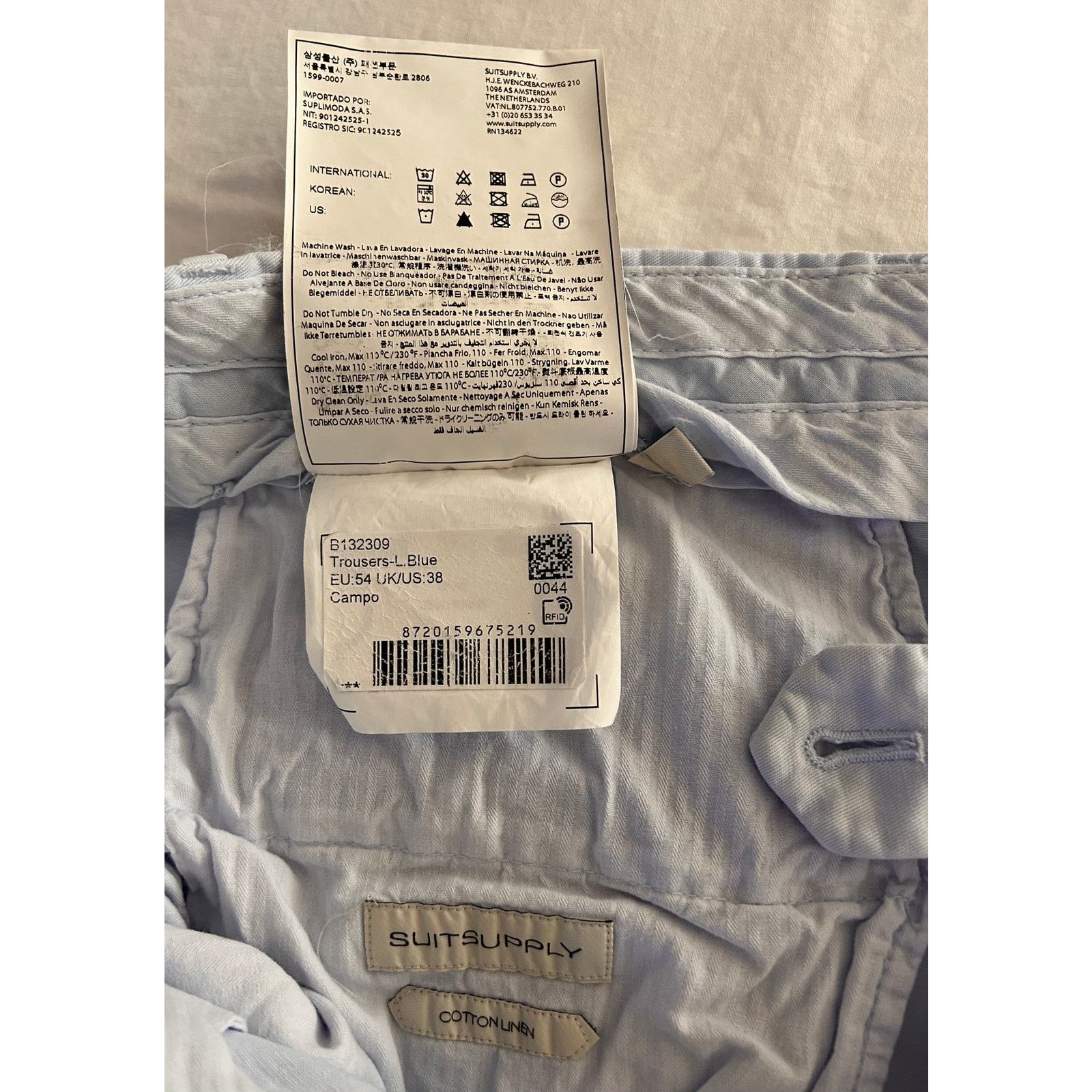Suitsupply Suit Supply 38 X 27 Cotton/Linen Tessuti Sondrio men's pants Size US 38 / EU 54 - 7 Thumbnail
