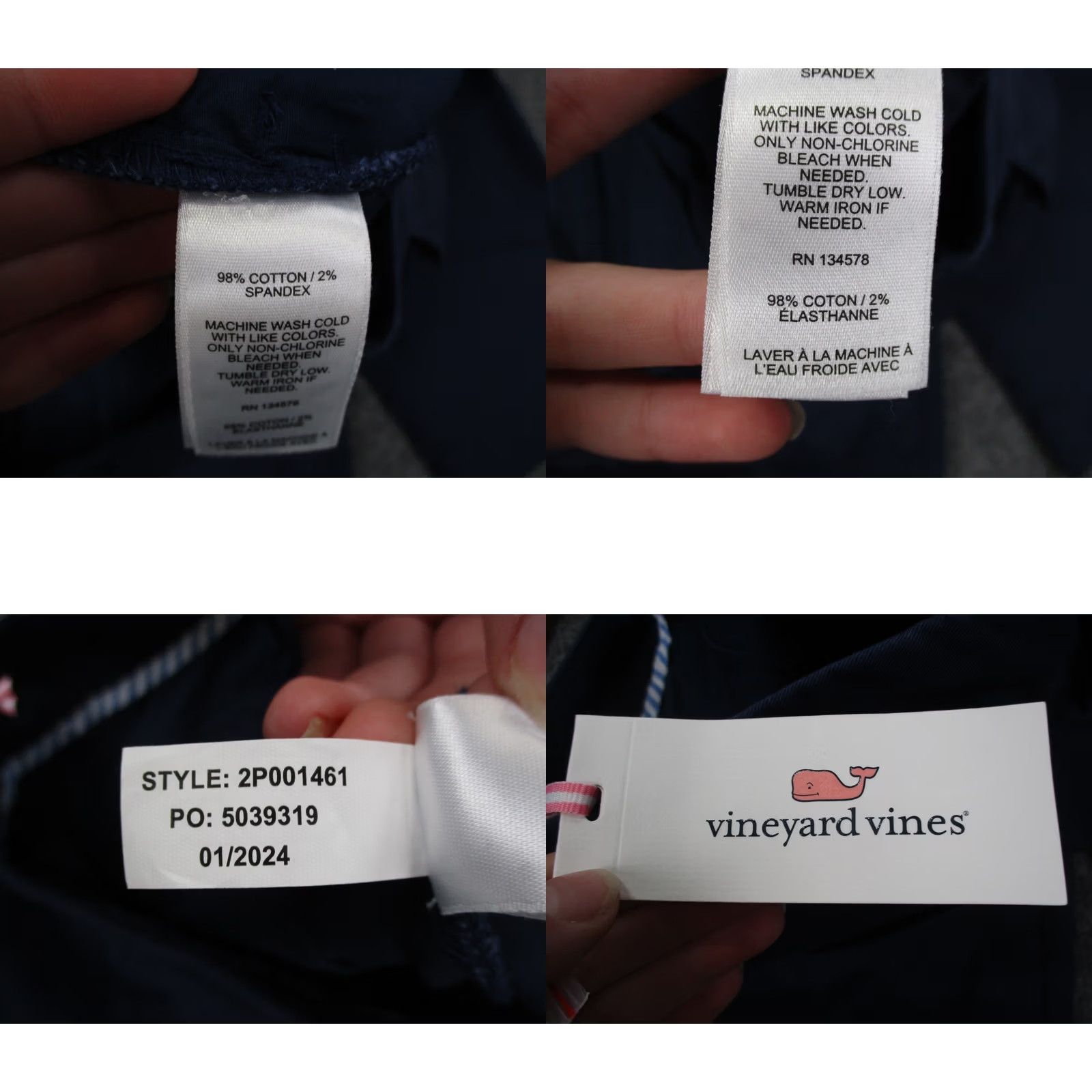 Vineyard Vines VINEYARD VINES Pants Women 6 Blue Chino Performance Mid Rise Straight NEW Size 28" / US 6 / IT 42 - 8 Thumbnail