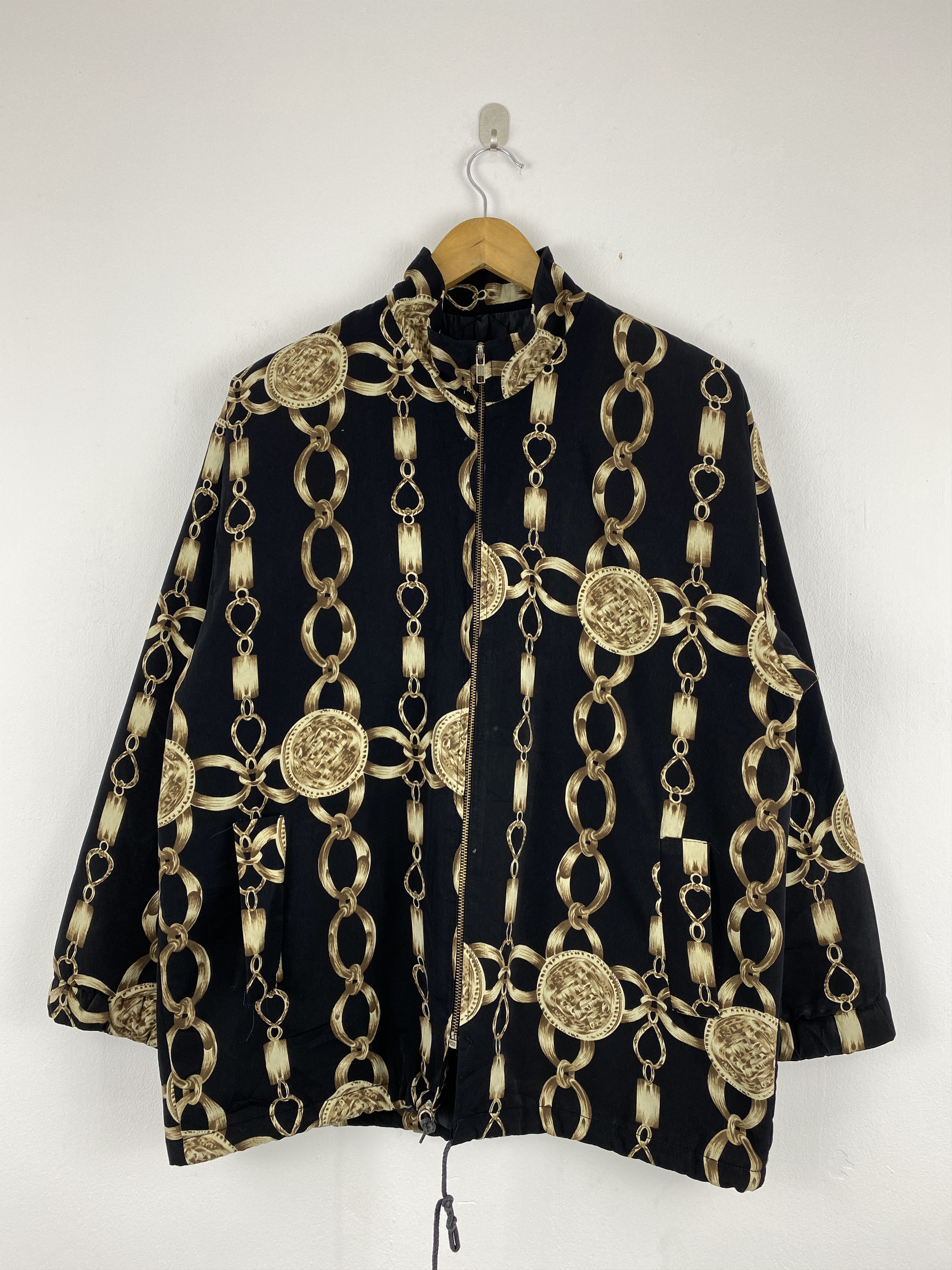 Japanese Brand Vintage Japanese Brand Gold Chain Zipper Up Jacket Size US XL / EU 56 / 4 - 1 Thumbnail