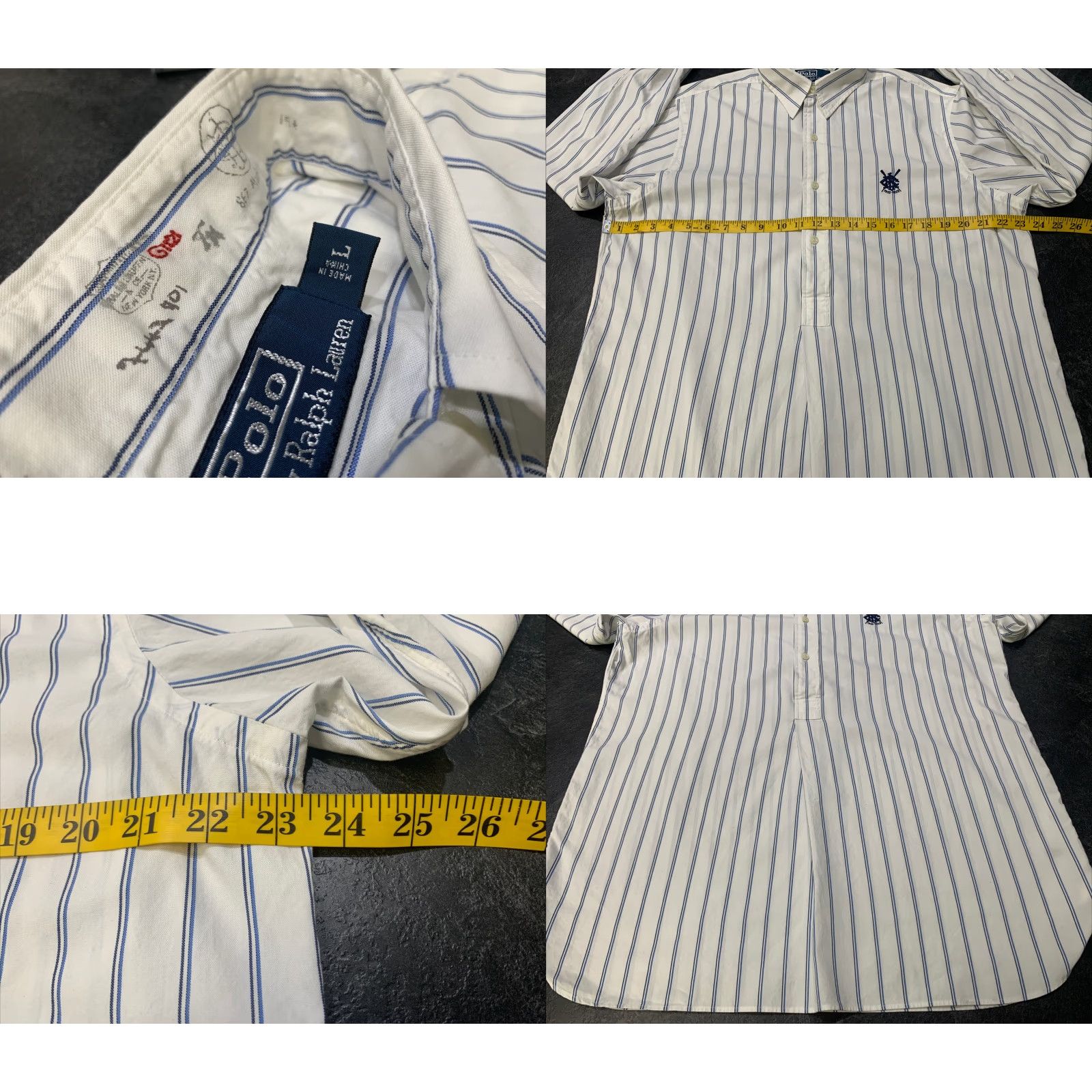 Polo Ralph Lauren VINTAGE Polo Ralph Lauren Men’s Baseball Shirt Long Sleeve White 1922-1923 Signed 1/2 Button White Sox Size US L / EU 52-54 / 3 - 8 Thumbnail