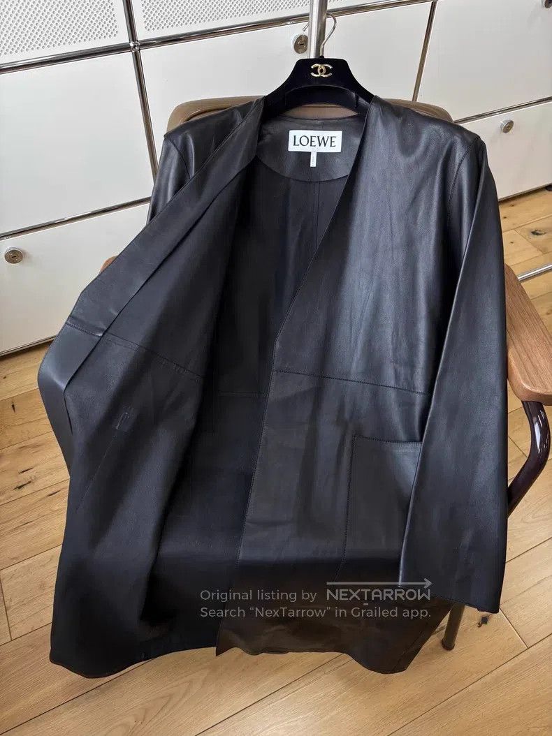 Loewe Loewe Soft lamb leather trench coat, black V-neck with tie Size XXS / US 00 / IT 34 - 5 Thumbnail