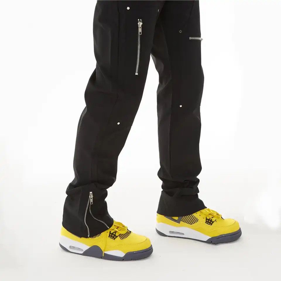 Japanese Brand × Vintage Cargo Pants Men Black Unisex Dungarees Trousers Wide Leg Size US 33 - 4 Thumbnail