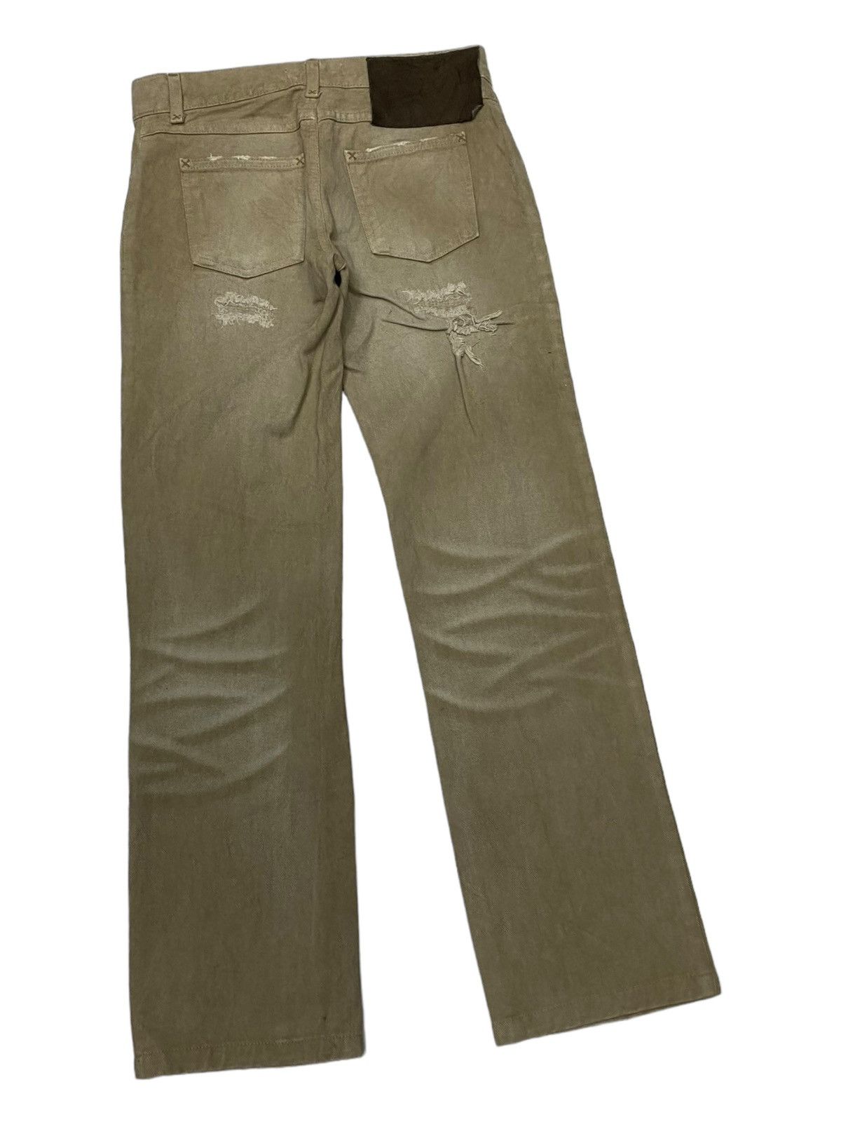 Dolce & Gabbana DOLCE & GABBANA FADED BROWN LOW RISE DISTRESSED DENIM JEANS Size US 30 / EU 46 - 4 Thumbnail
