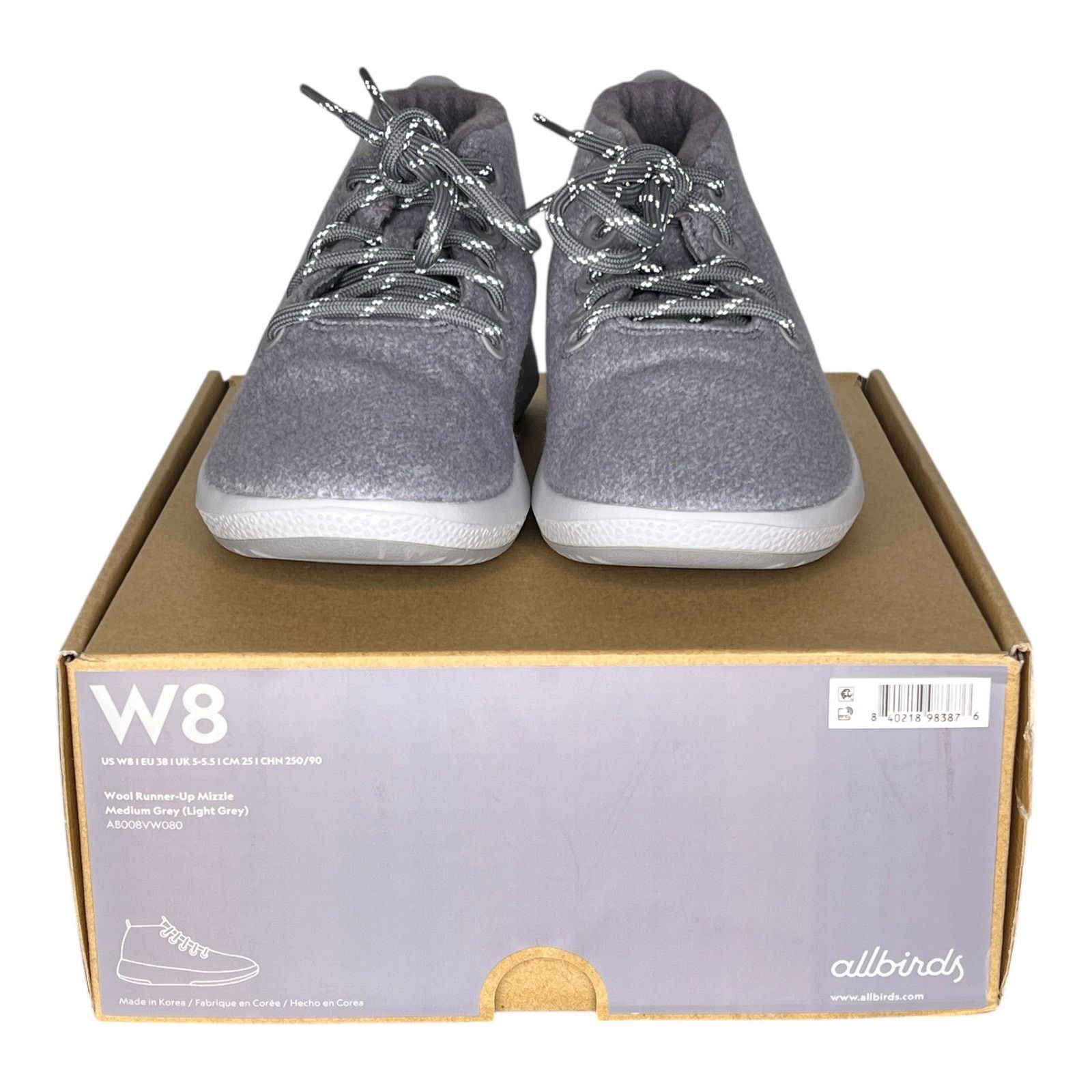 Allbirds Wool Runner-Up Mizzle Sneakers Weather-Resistant Lightweight Size US 8 / IT 38 - 3 Thumbnail