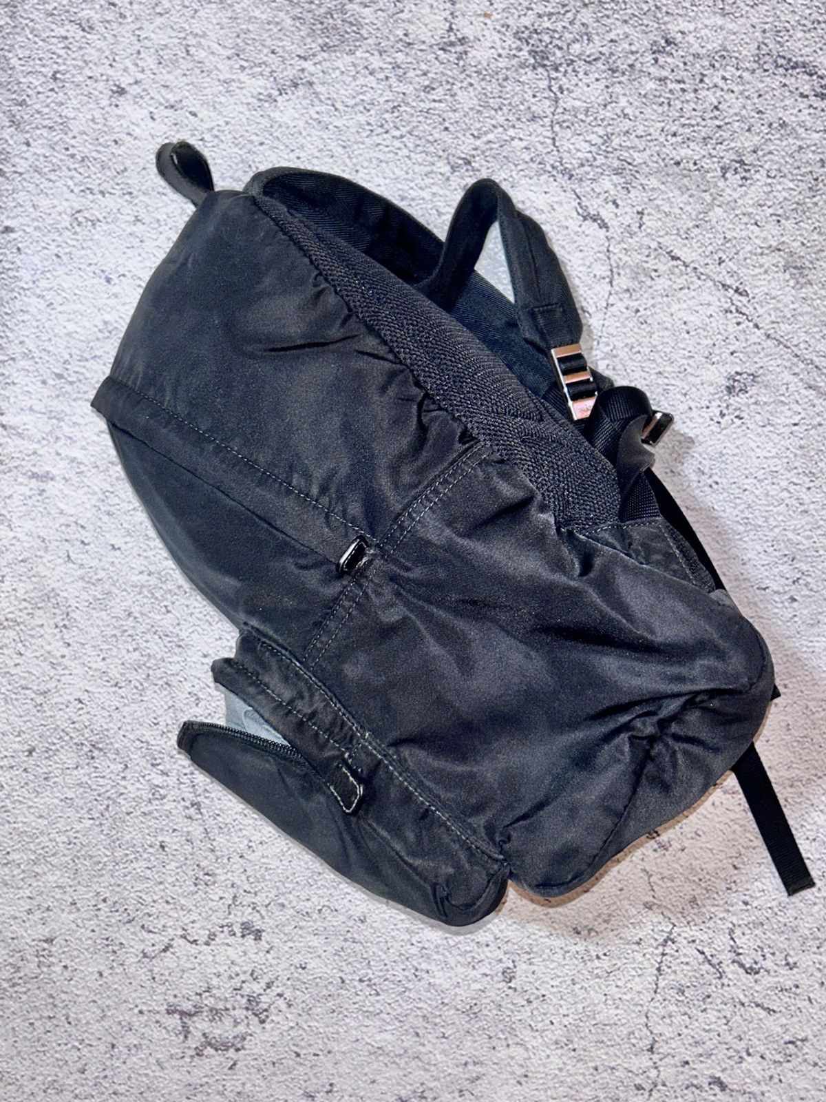 Prada Prada Black Nylon Backpack with Triangle Logo Vintage Size ONE SIZE - 9 Thumbnail