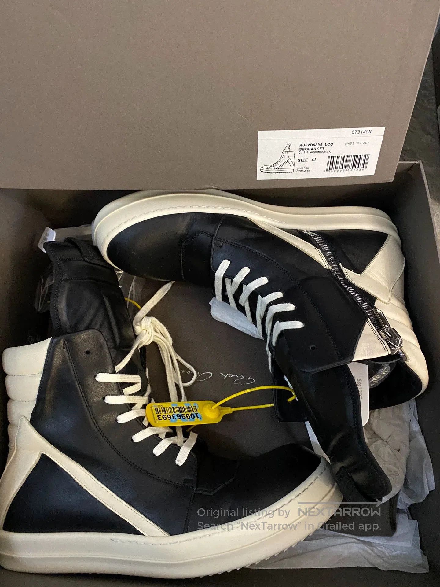 Rick Owens rick owens high-top sneakers size 43. Size US 10 / EU 43 - 7 Thumbnail