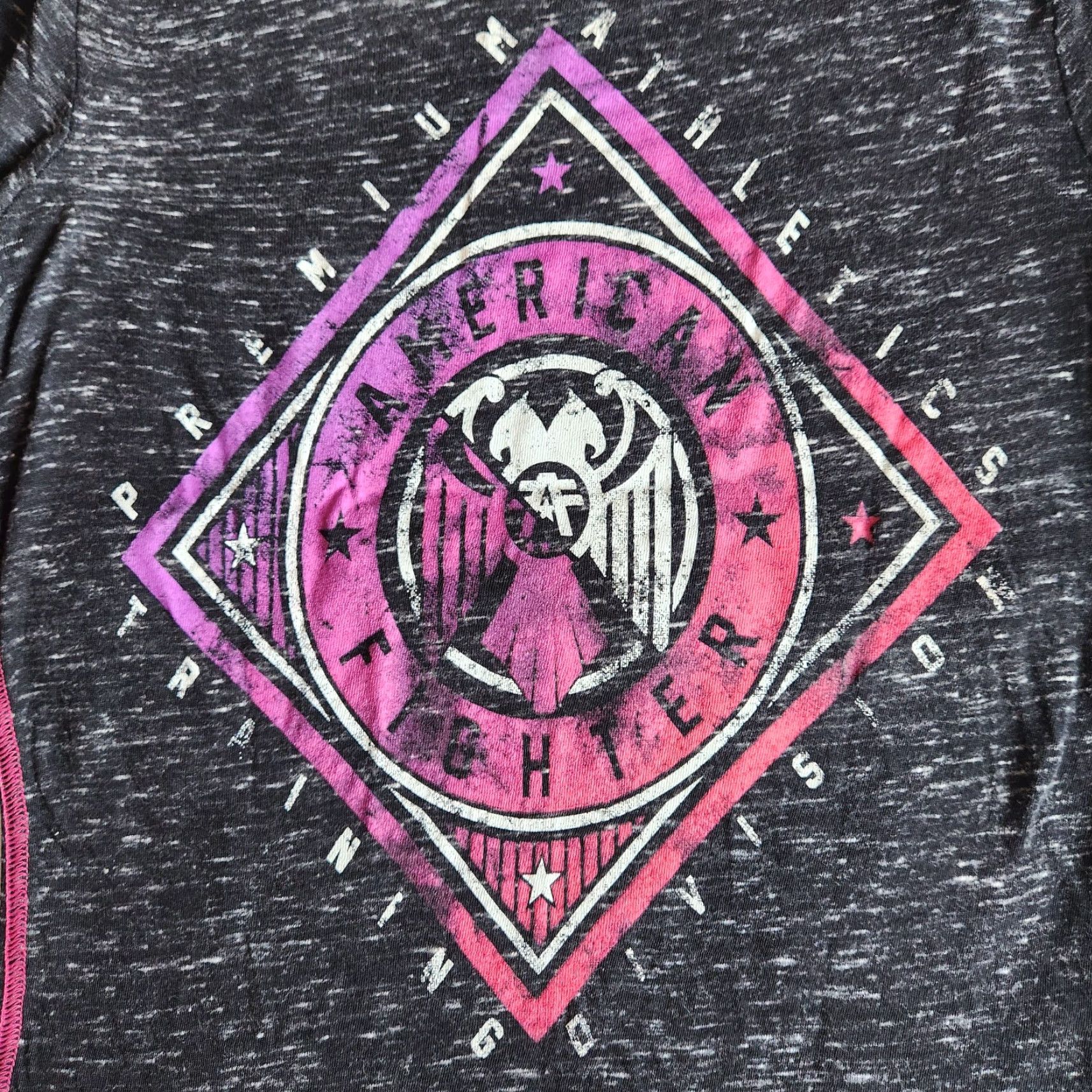 Vintage American Fighter By Affliction Siens Heights Women's XS Black LS Graphic T-Shirt Long Sleeve MMA Athletic Gymwear Biker Tee Size XS / US 0-2 / IT 36-38 - 4 Thumbnail