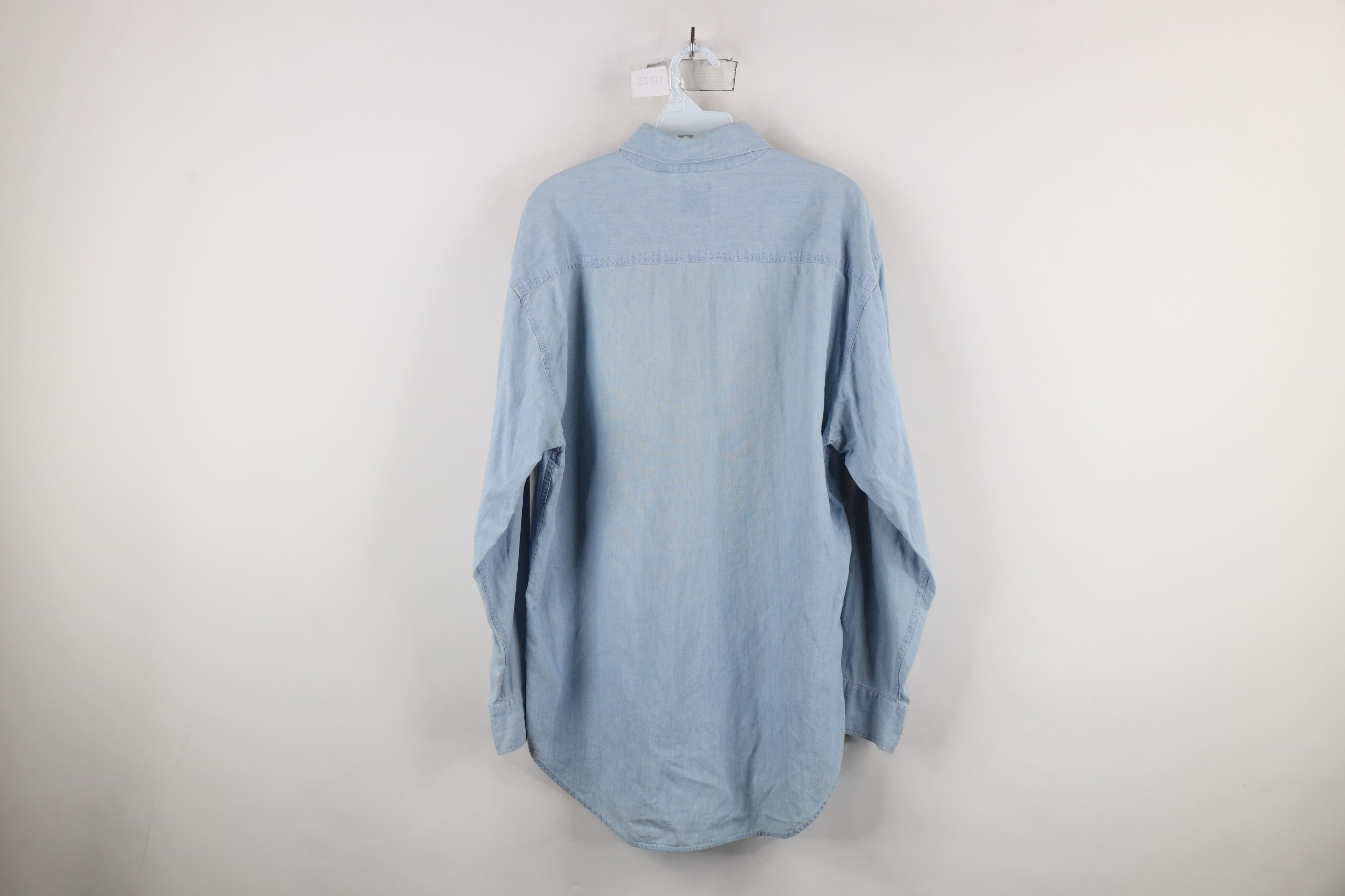 Gap × Vintage Vintage 90s Gap Denim Jean Collared Button Down Shirt Size US M / EU 48-50 / 2 - 10 Thumbnail
