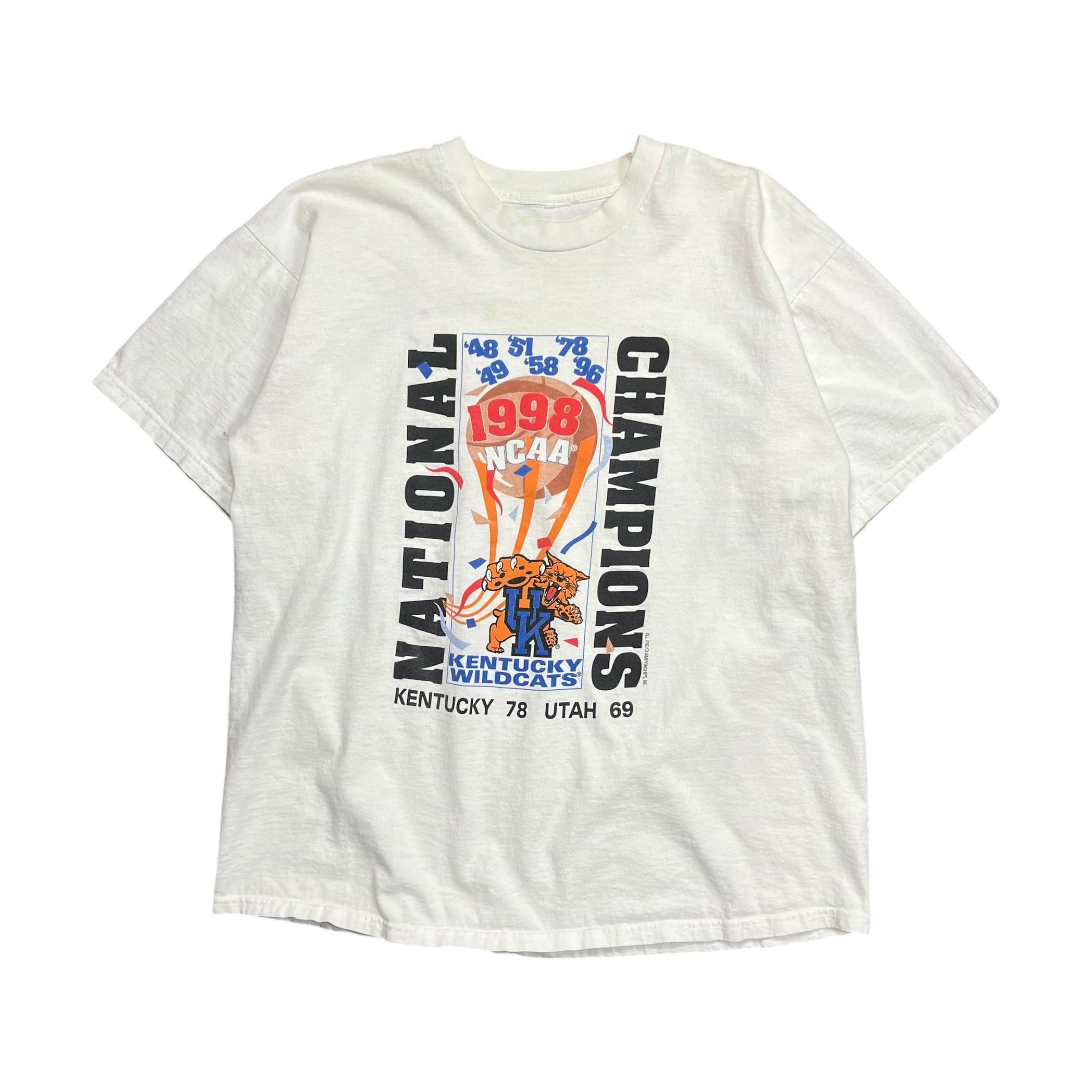 NCAA 1998 Kentucky Wildcats NCAA National Champions T-shirt - L Size US L / EU 52-54 / 3 - 1 Thumbnail