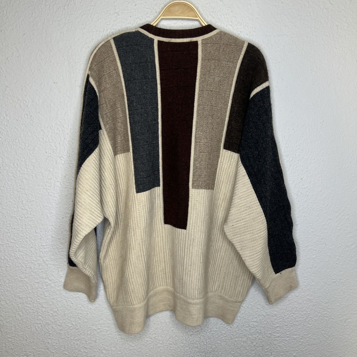 Carlo Colucci Carlo Colucci Coogi Style Jumper Knitwear Sweater Wool Beige Size US XL / EU 56 / 4 - 7 Thumbnail