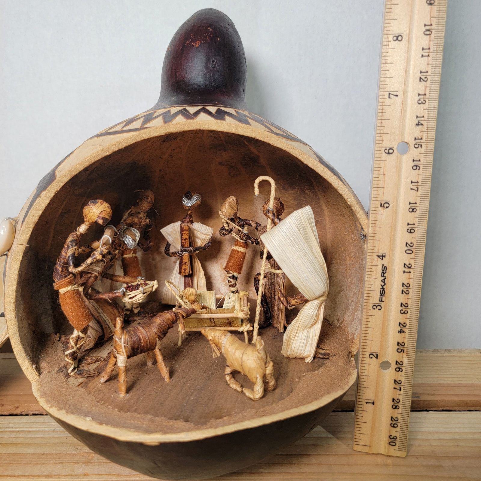 Other Handcrafted Nativity Scene Inside A Carved Gourd From Kenya Size ONE SIZE - 8 Thumbnail