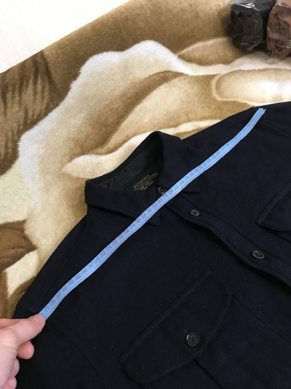 Allsaints 🔥 Allsaints Neward LS Shirt Wool Long Sleeve Button Blue Size US S / EU 44-46 / 1 - 10 Thumbnail