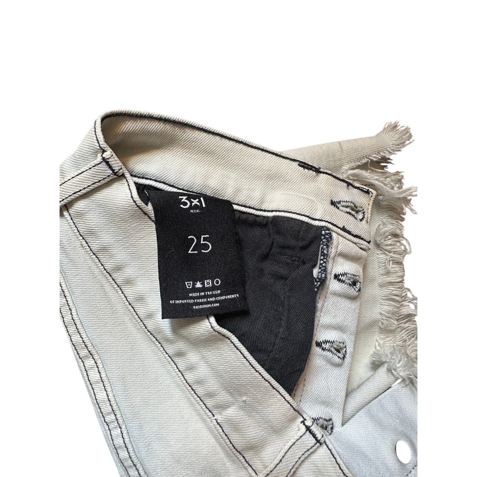 3x1 3x1 NYC White Denim Shorts - Size 25 - Mint Size 25" / US 0 / IT 36 - 6 Thumbnail