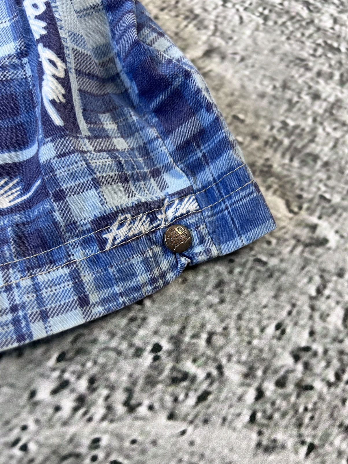 Marc Buchanan × Pelle Pelle × Vintage Pelle Pelle shirt vintagr full print button up blue Size US L / EU 52-54 / 3 - 9 Thumbnail