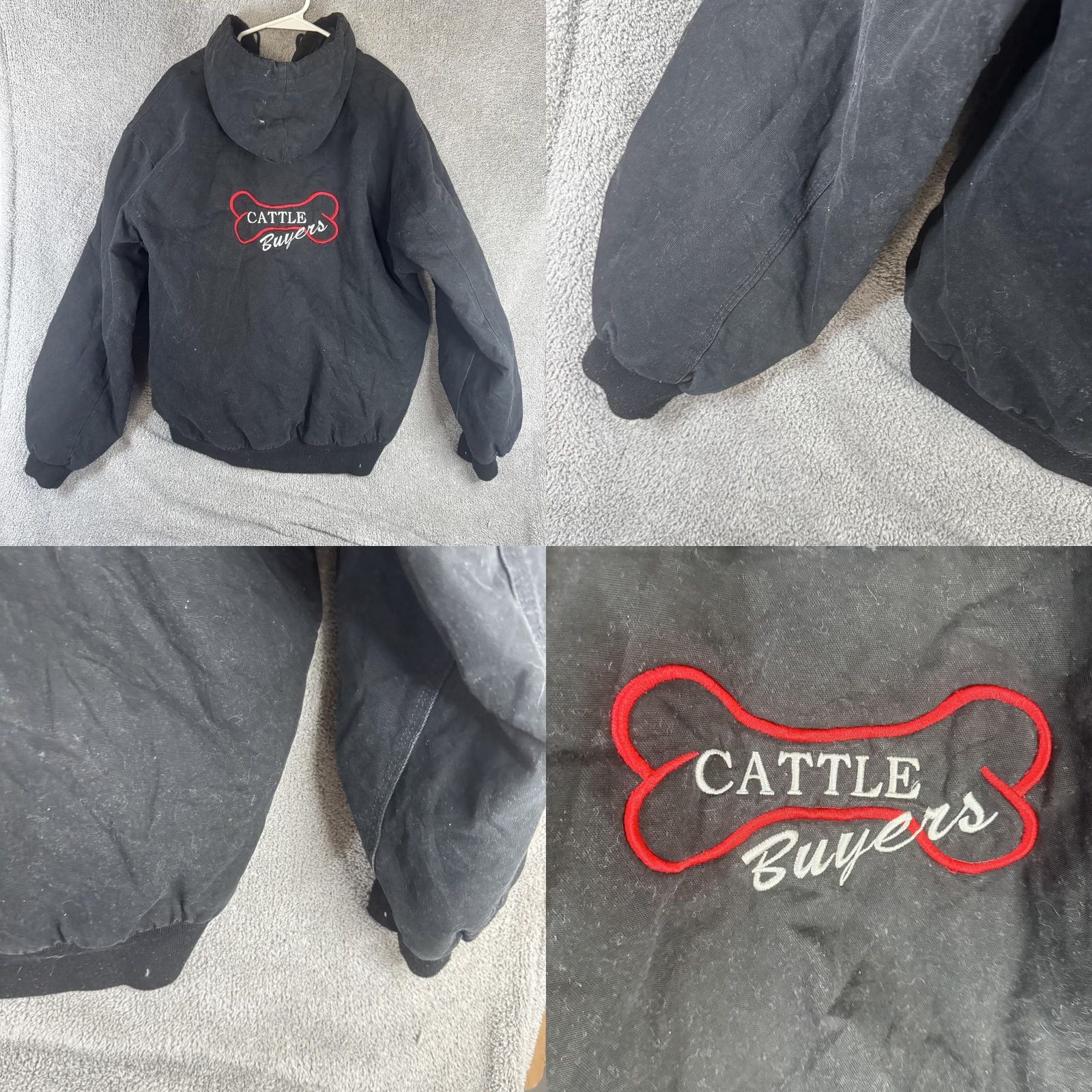 Vintage VINTAGE Tri-Mountain Jacket Mens L Black Hooded Bomber Cattle Buyers Livestock Size US L / EU 52-54 / 3 - 9 Thumbnail