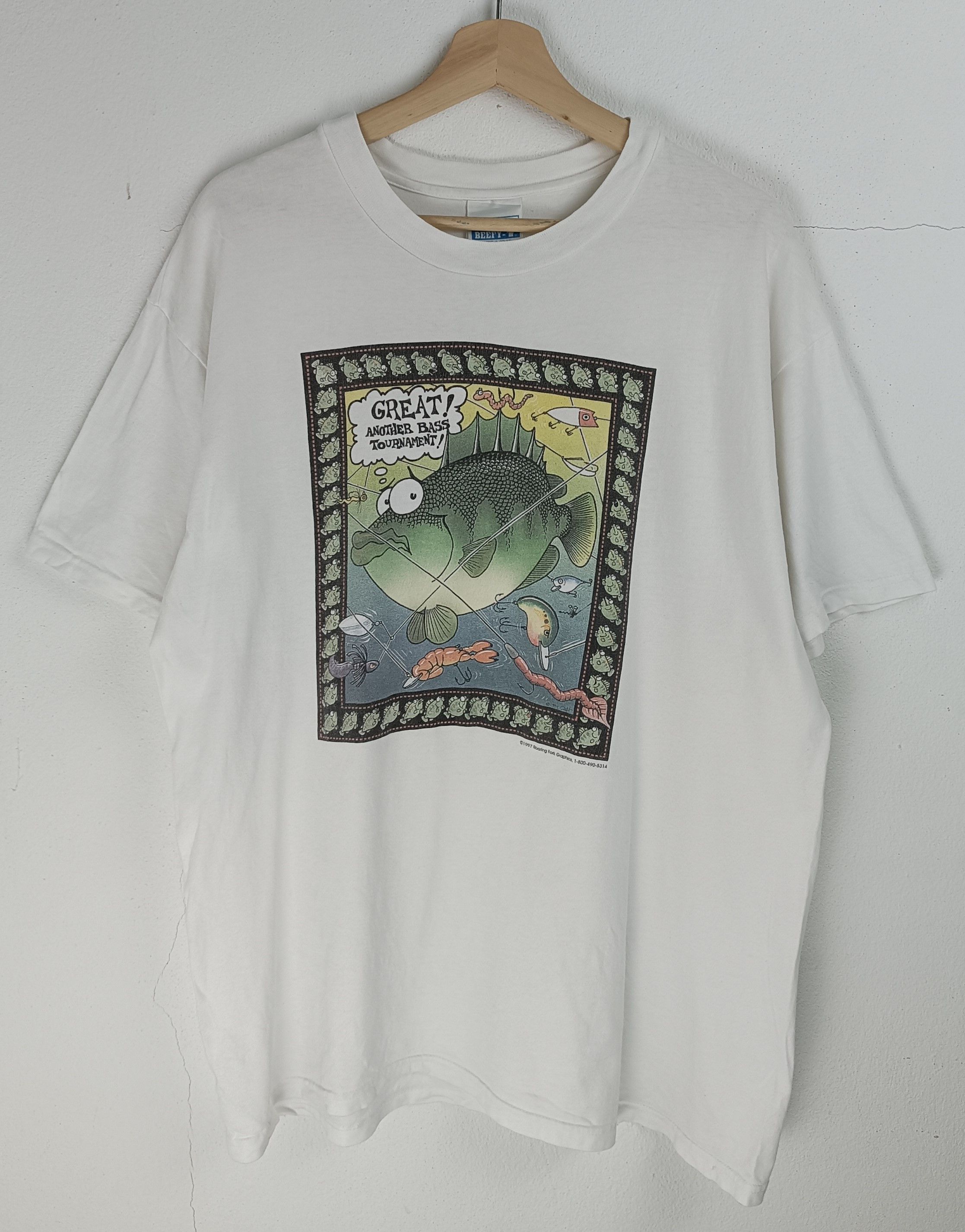 Bass Pro Shops VINTAGE 90'S BASS FISHING BASS TOURNAMENT HUMOR ADULT FUNNY Size US L / EU 52-54 / 3 - 3 Thumbnail