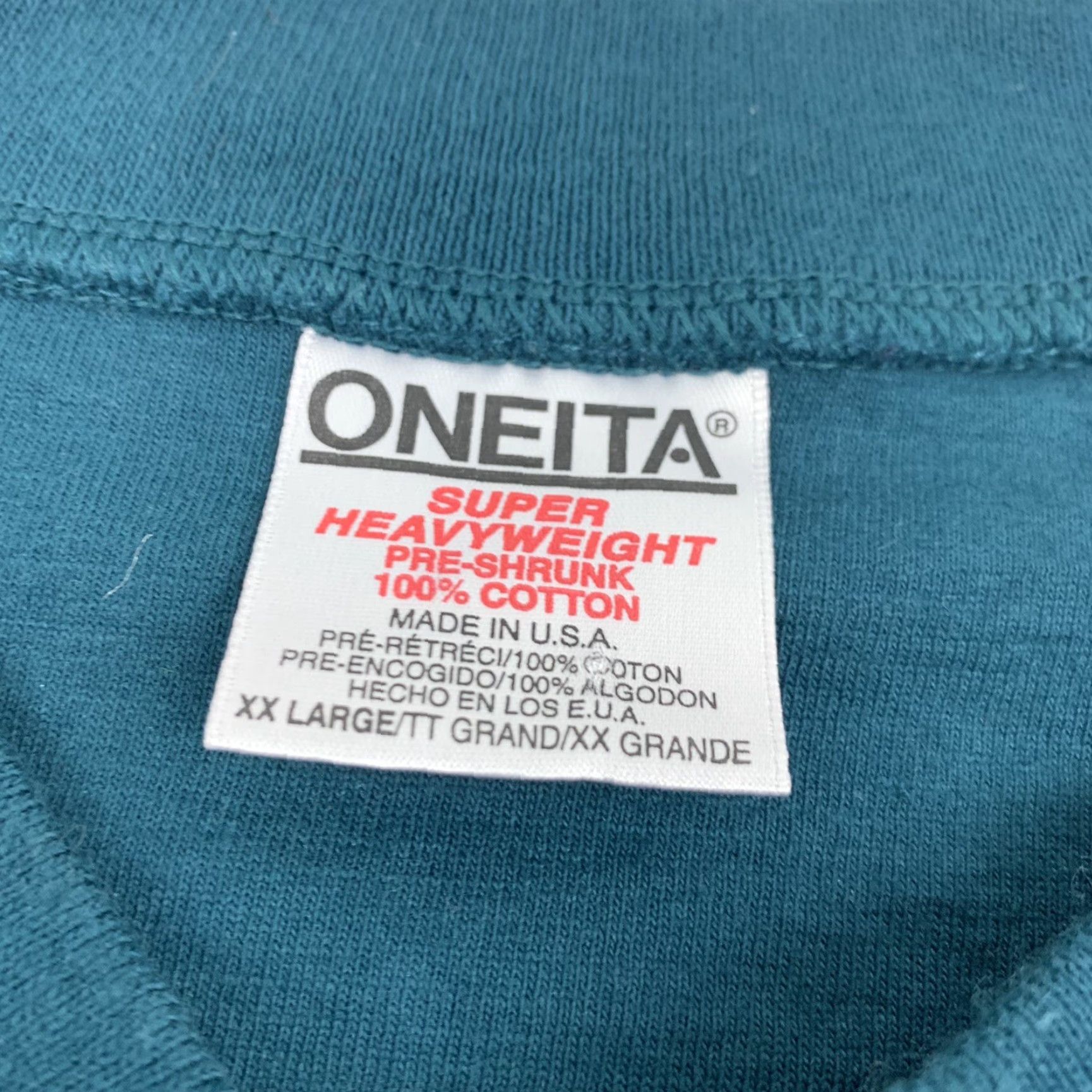 Vintage VINTAGE Oneita Hawaii T Shirt Adult 2XL Blue Henley Neck Embroidered Whales Logo Ocean Mens Size US XXL / EU 58 / 5 - 3 Thumbnail