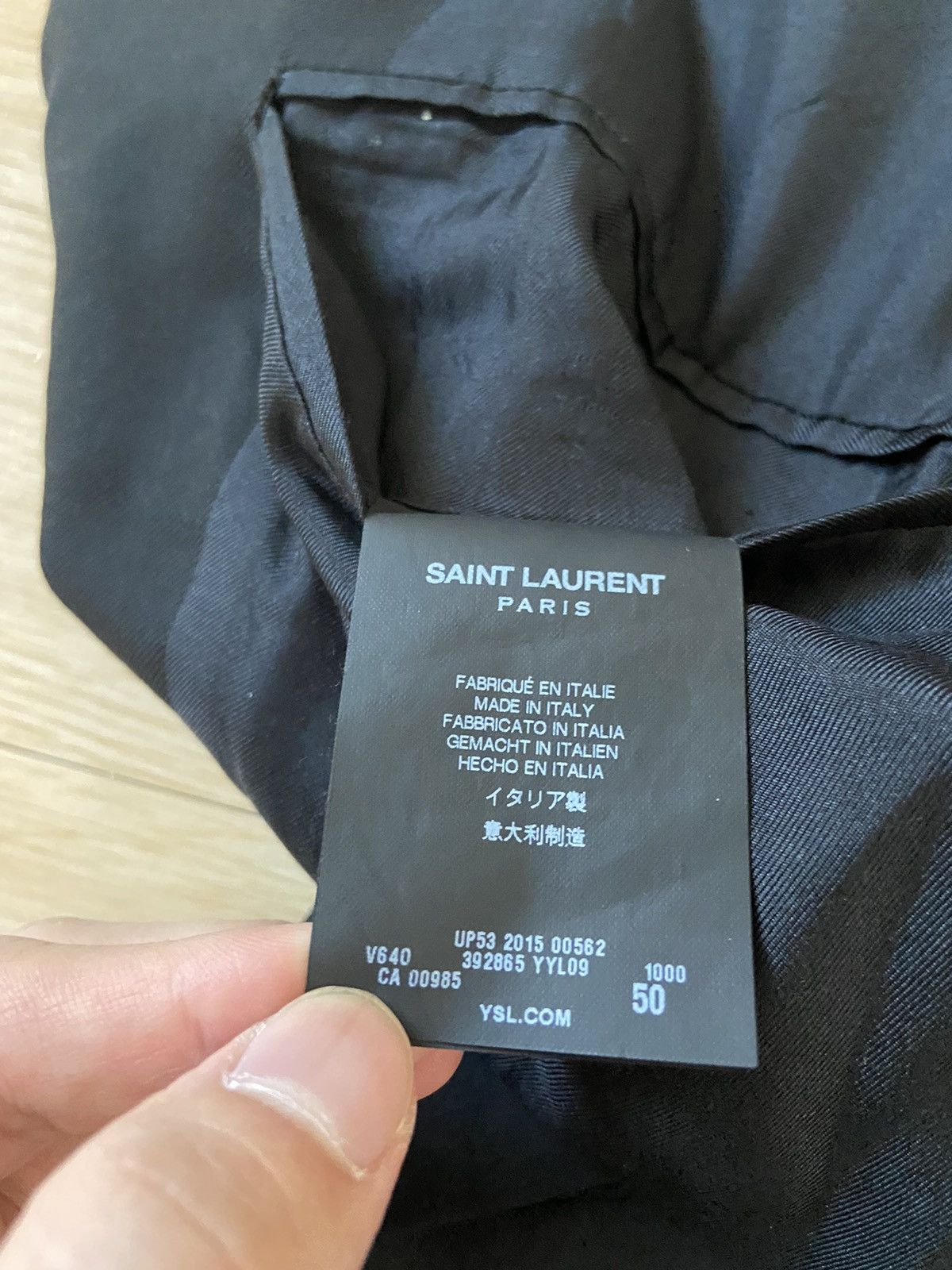 Saint Laurent Paris 50 Saint Laurent ss15 gold button wool blazer suit Size 50R - 4 Thumbnail