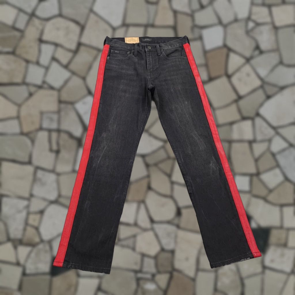 Polo Ralph Lauren Polo Ralph Lauren High Rise Crop Jeans Women 26 Black Stripe NEW Size 26" / US 2 / IT 38 - 1 Thumbnail