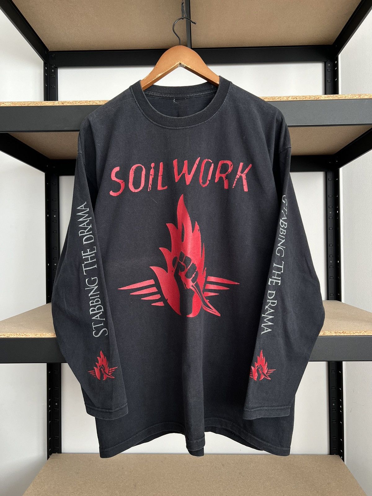 Band Tees Vintage 2005 Soilwork Stabbing the Drama Death Metal Band Size US XL / EU 56 / 4 - 1 Thumbnail