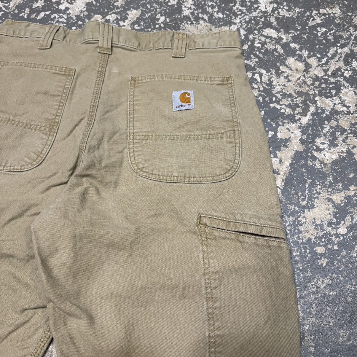 Carhartt Vintage Carhartt Tan Cargo Cut Off Workwear Shorts Jorts Size US 32 / EU 48 - 7 Thumbnail