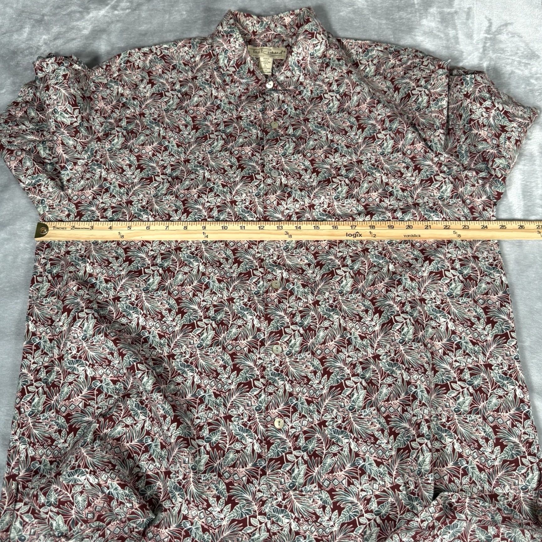 Tori Richard Tori Richard Shirt Mens L Red Honolulu Hawaiian Cotton Lawn Made In USA Size US L / EU 52-54 / 3 - 5 Thumbnail