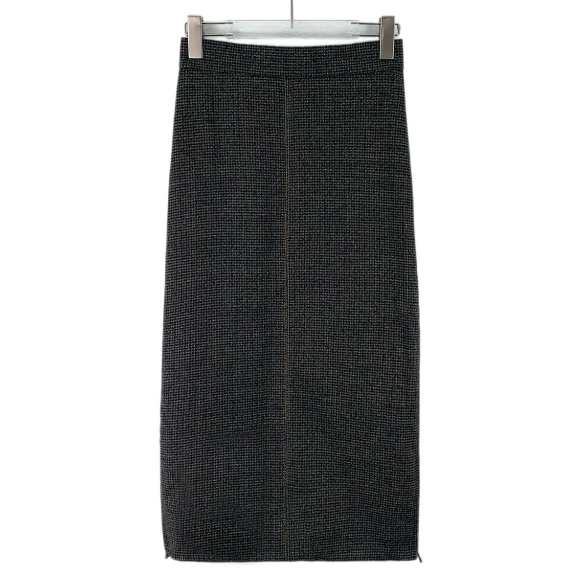 Fendi Fendi Dark Grey Houndstooth Wool Skirt K26WX Size 26" / US 2 / IT 38 - 3 Thumbnail