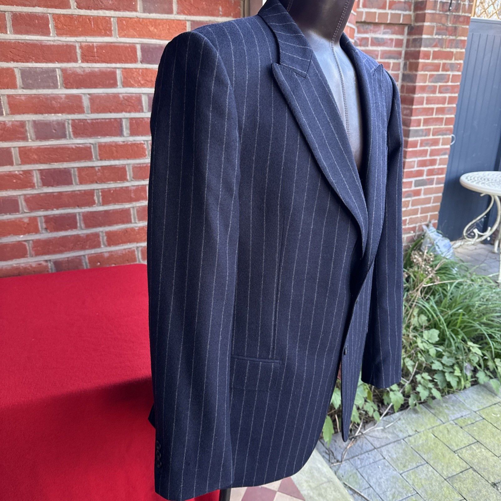 Gieves & Hawkes Bespoke Gieves & Hawkes Private Chalk Stripe Jacket Size 42L - 3 Thumbnail
