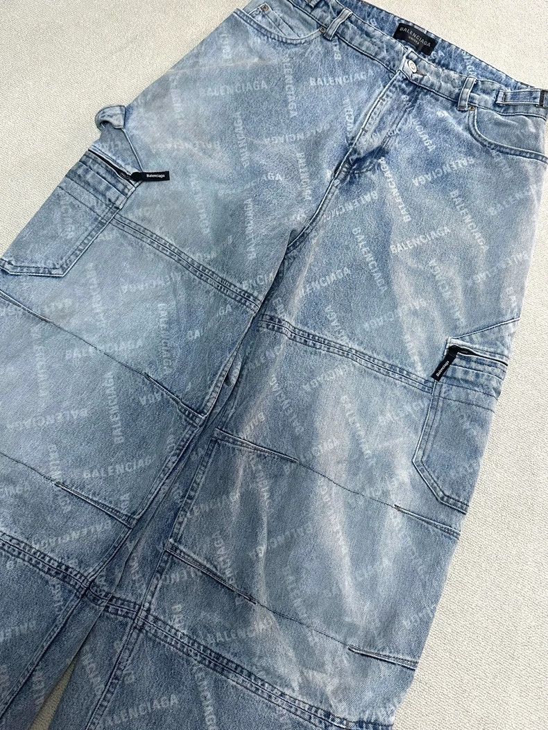 Balenciaga Balenciaga size s 24 SS bullet screen cargo full print logg Size US 30 / EU 46 - 4 Thumbnail
