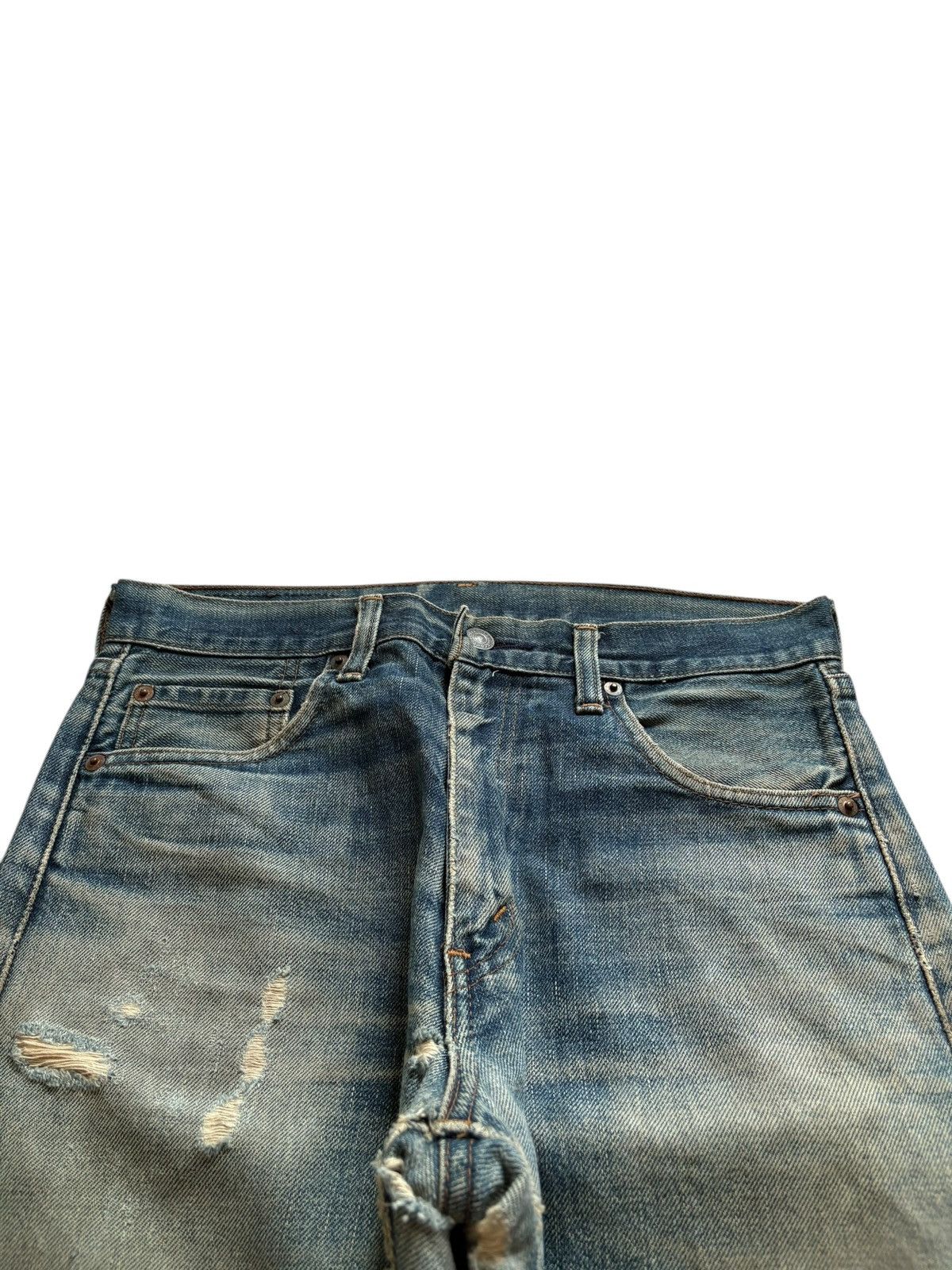 Levi's Vintage 80s Levis 502XX Big E Selvedge Mud Wash Loose Jeans Size US 30 / EU 46 - 4 Thumbnail