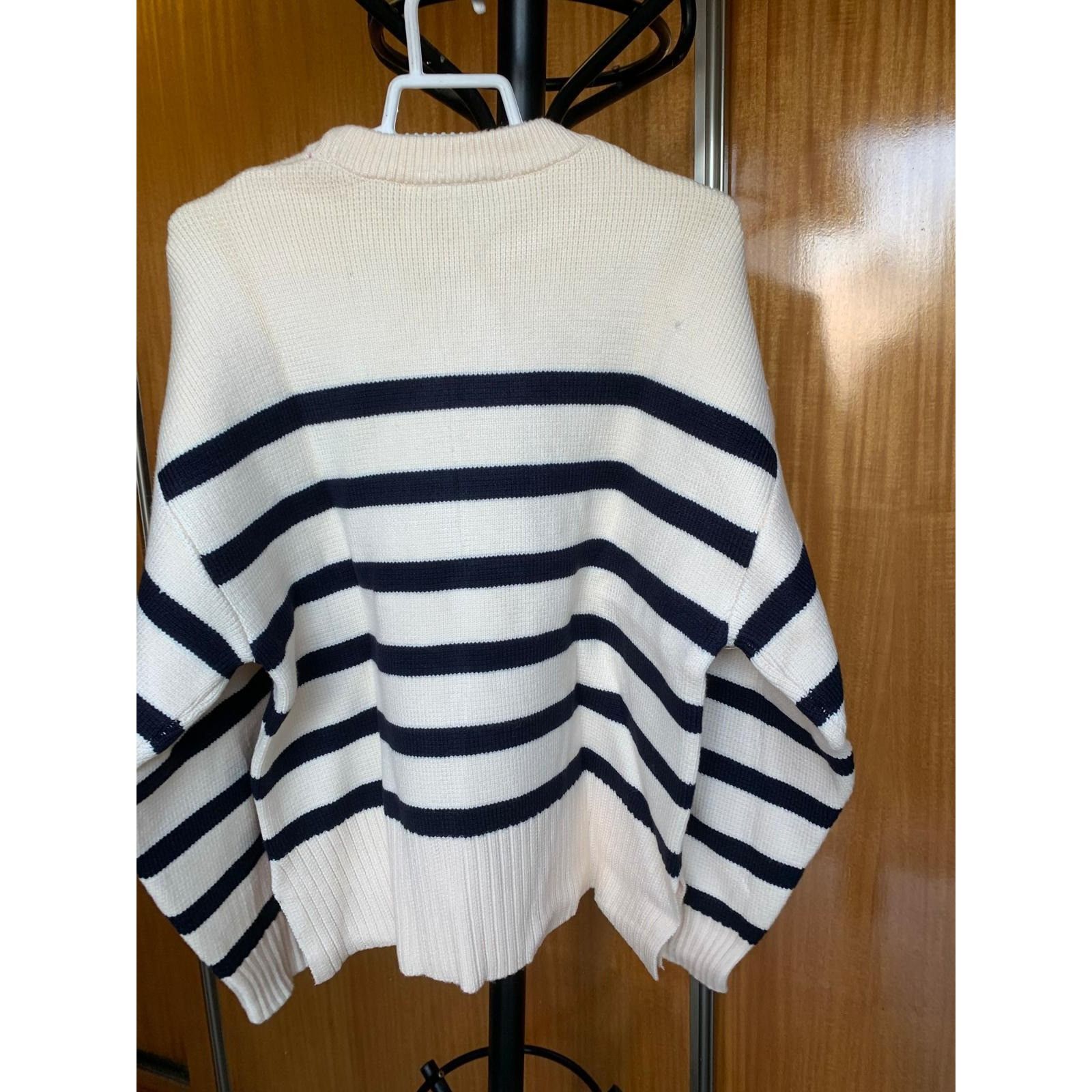 Zara ZARA NEW WOMAN STRIPED KNIT SWEATER REF. STRIPED | 3519/124 Size XL / US 12-14 / IT 48-50 - 4 Thumbnail