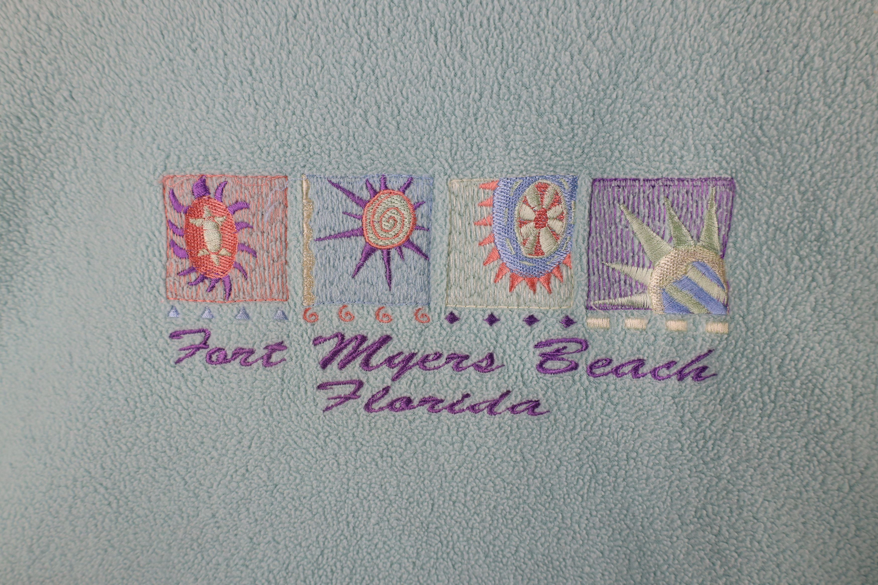 Vintage Vintage 90s Streetwear Sun Fort Myers Beach Fleece Hoodie Size M / US 6-8 / IT 42-44 - 6 Thumbnail