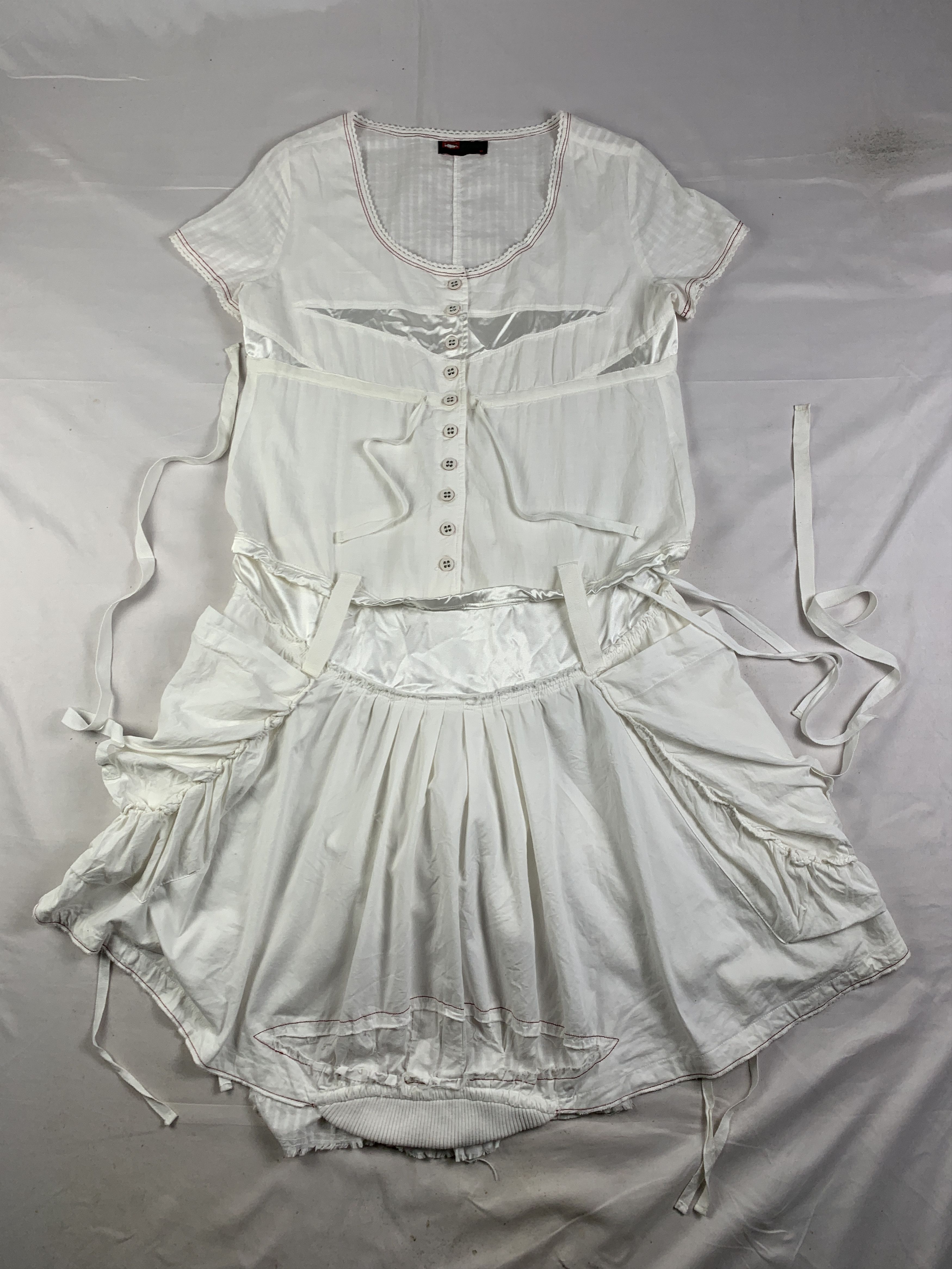 white line dress Long White A-Line Satin Formal Dress
