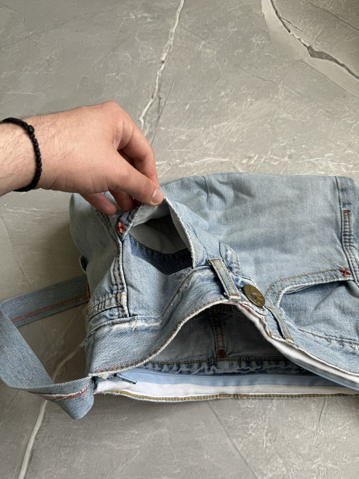 Miss Sixty Vintage y2k Miss Sixty Denim Shoulder Bag Upcycple Rework Size ONE SIZE - 16 Thumbnail