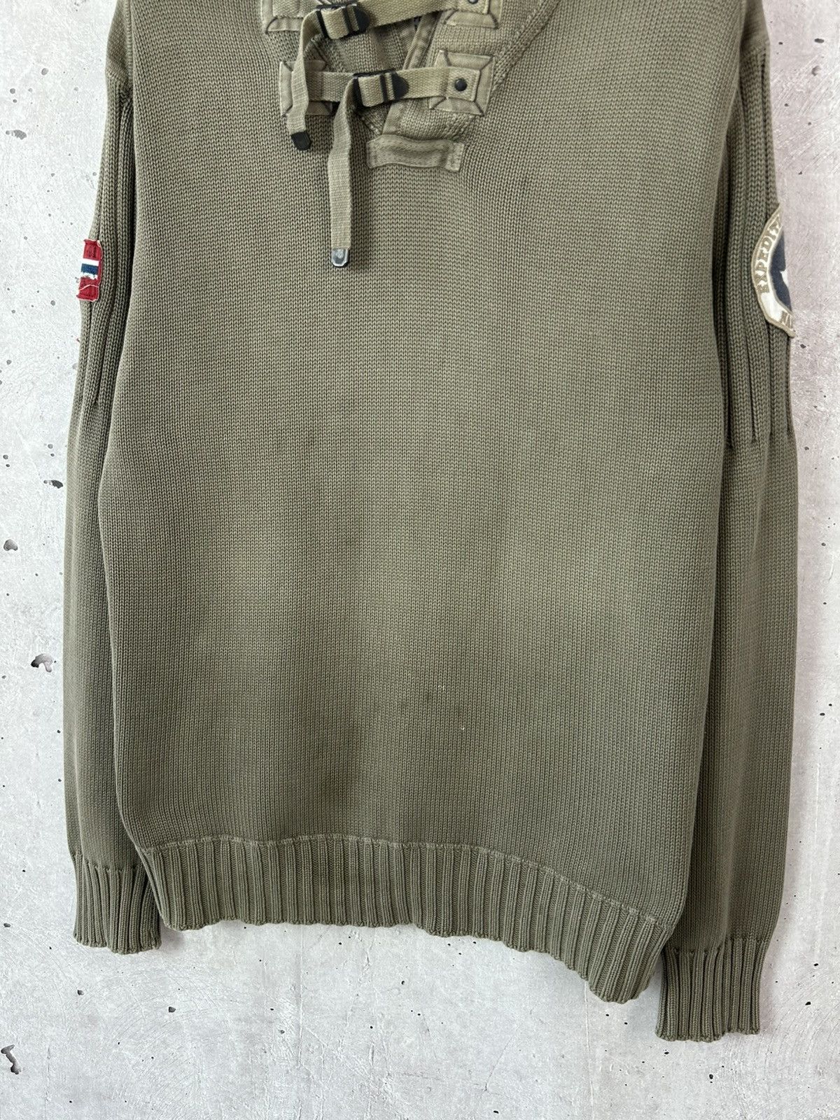 Napapijri Vintage Napapijri Knit Khaki Bondage Jumper Size US XXL / EU 58 / 5 - 5 Thumbnail